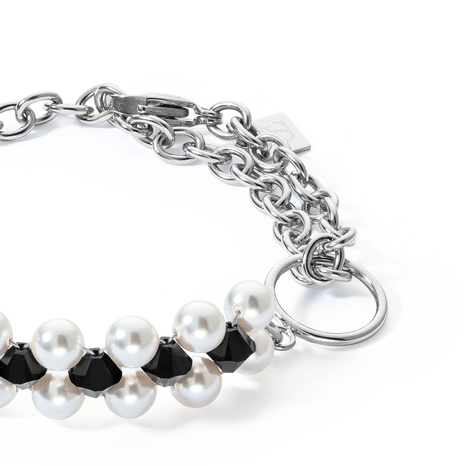 Bracelet Choker Mysterious argent-noir