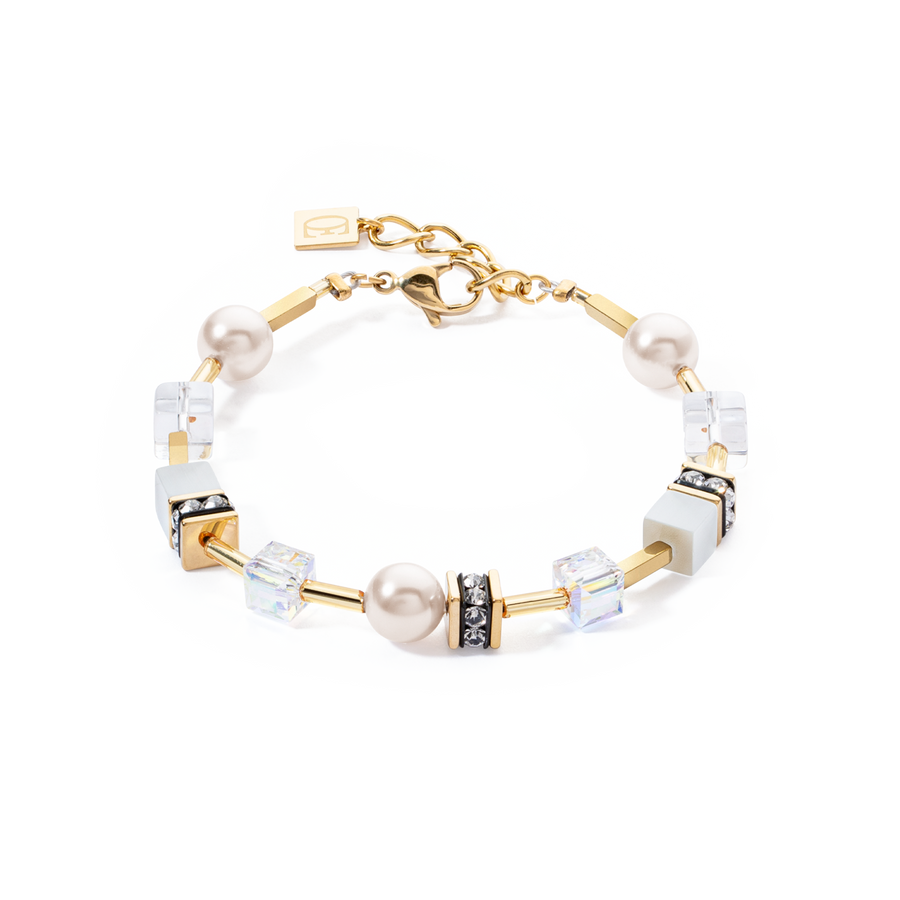 Bracelet GeoCUBE® Iconic Pearl Mix or-blanc