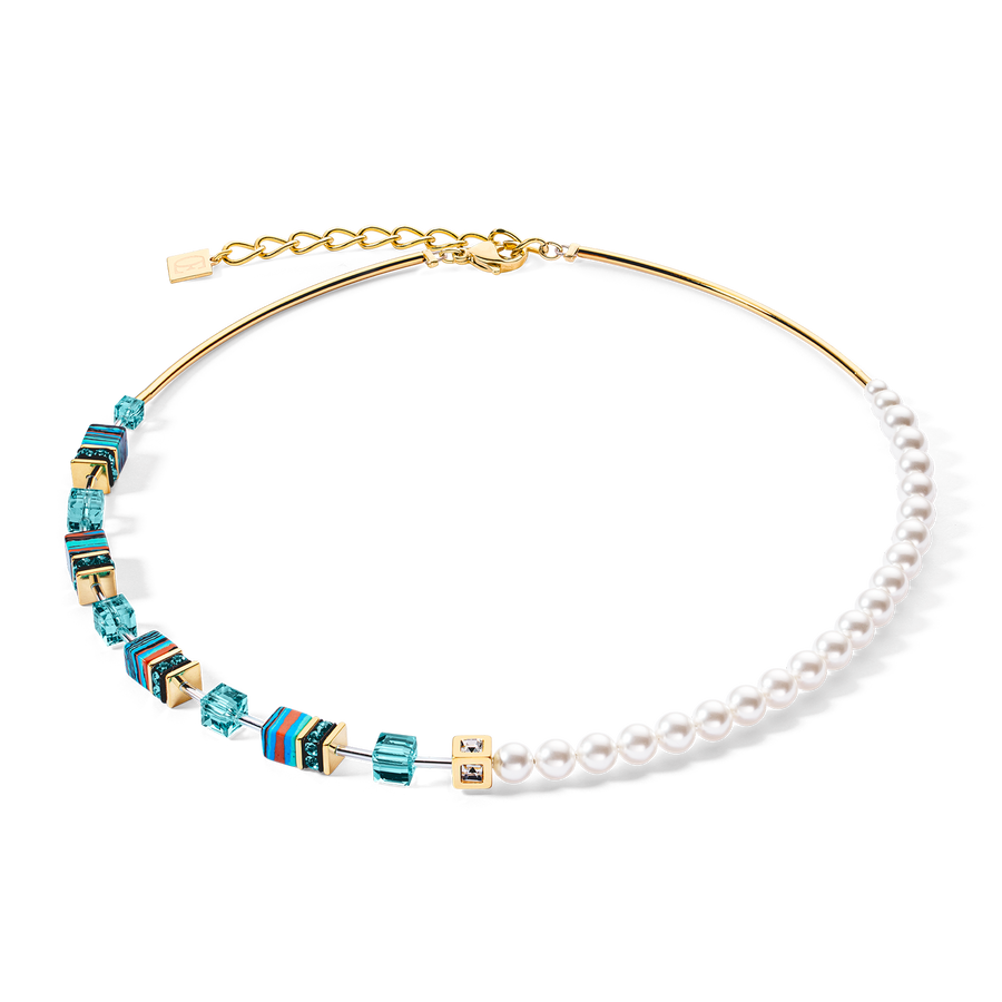 Collier GeoCUBE® Fusion Festive turquoise
