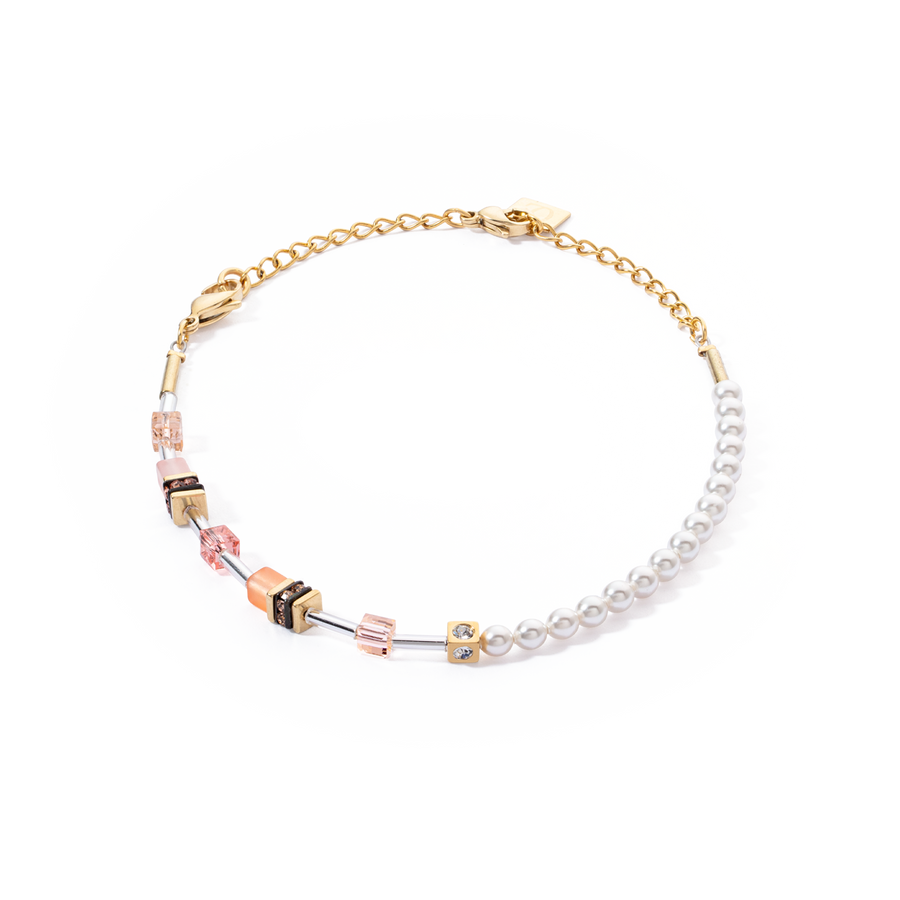 Bracelet GeoCUBE® Mini Fusion Pearls Apricot Crush