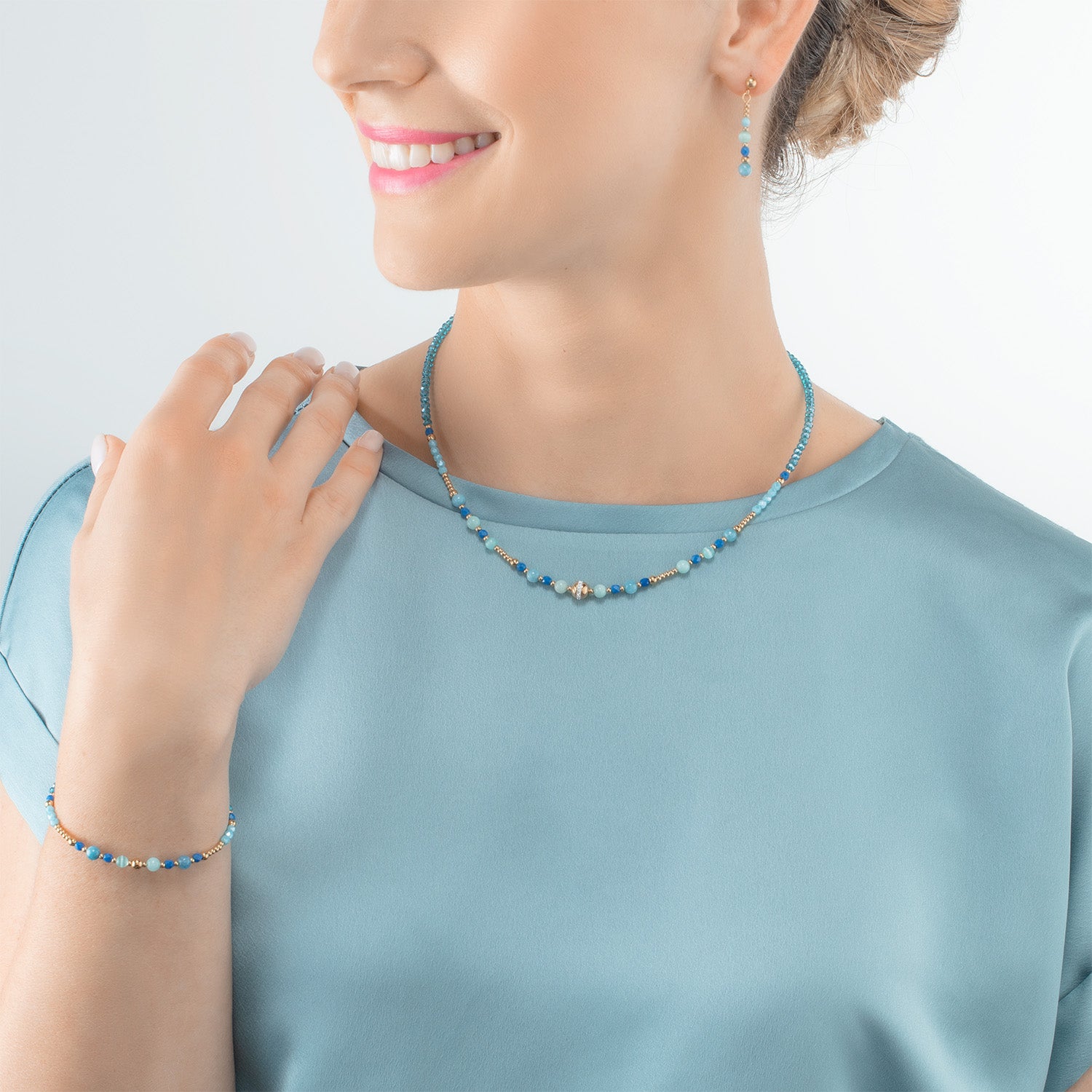 Collier Princess Spheres turquoise