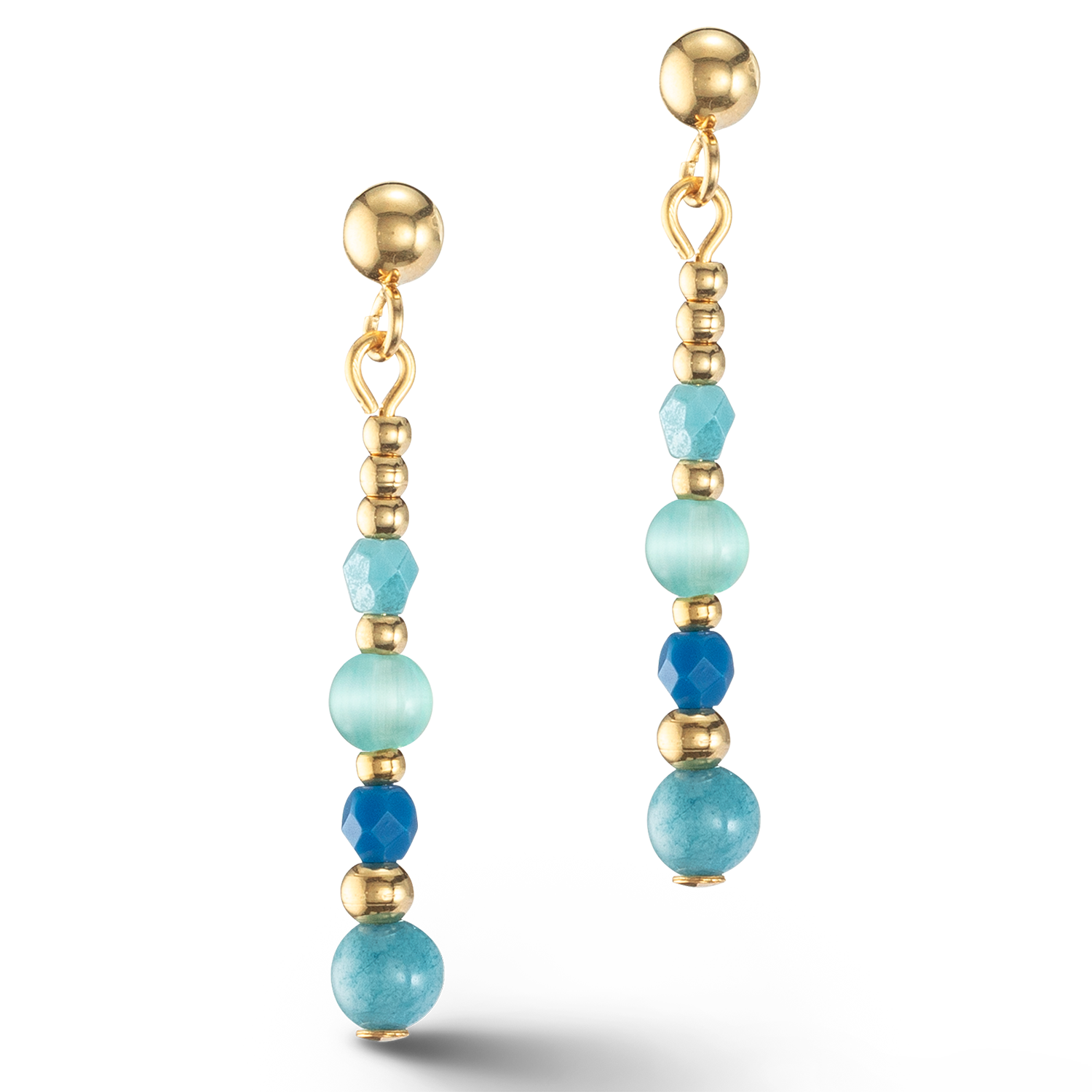 Boucles d'oreilles Princess Spheres turquoise