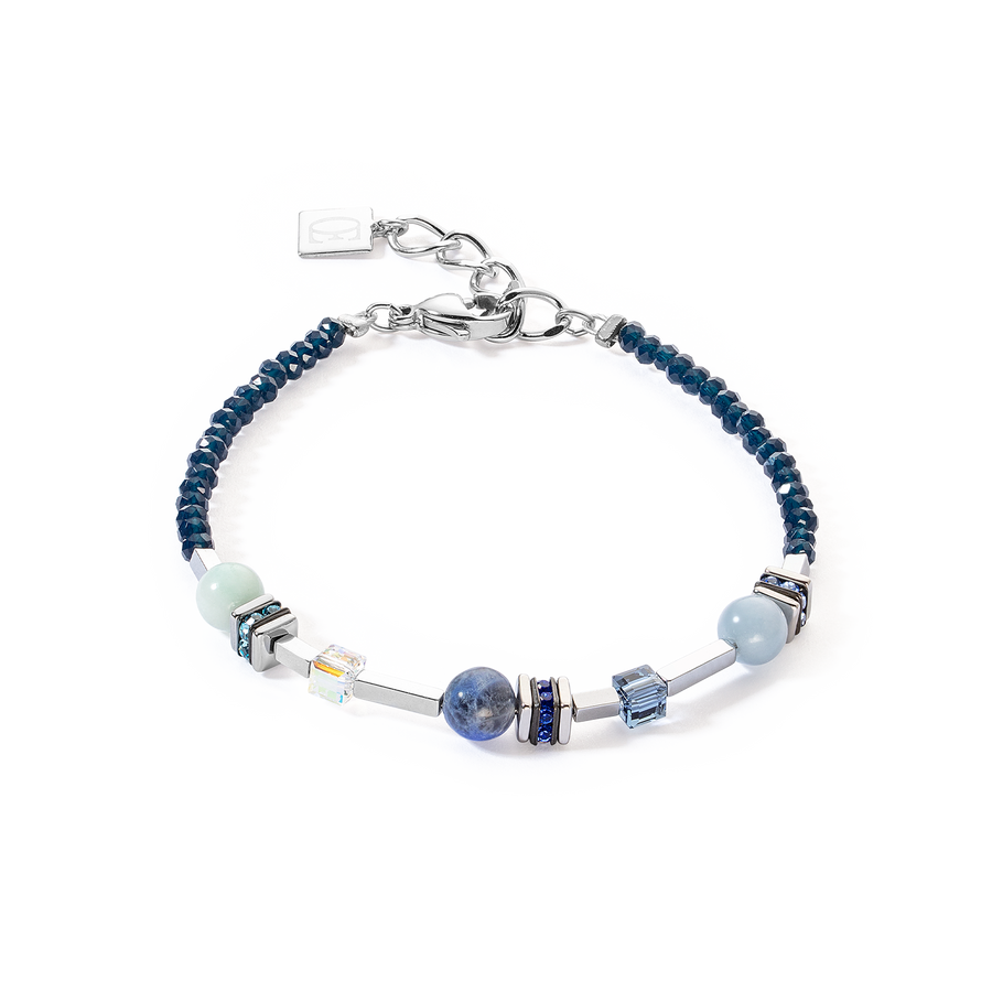 Bracelet Atlantis Spheres argent-bleu
