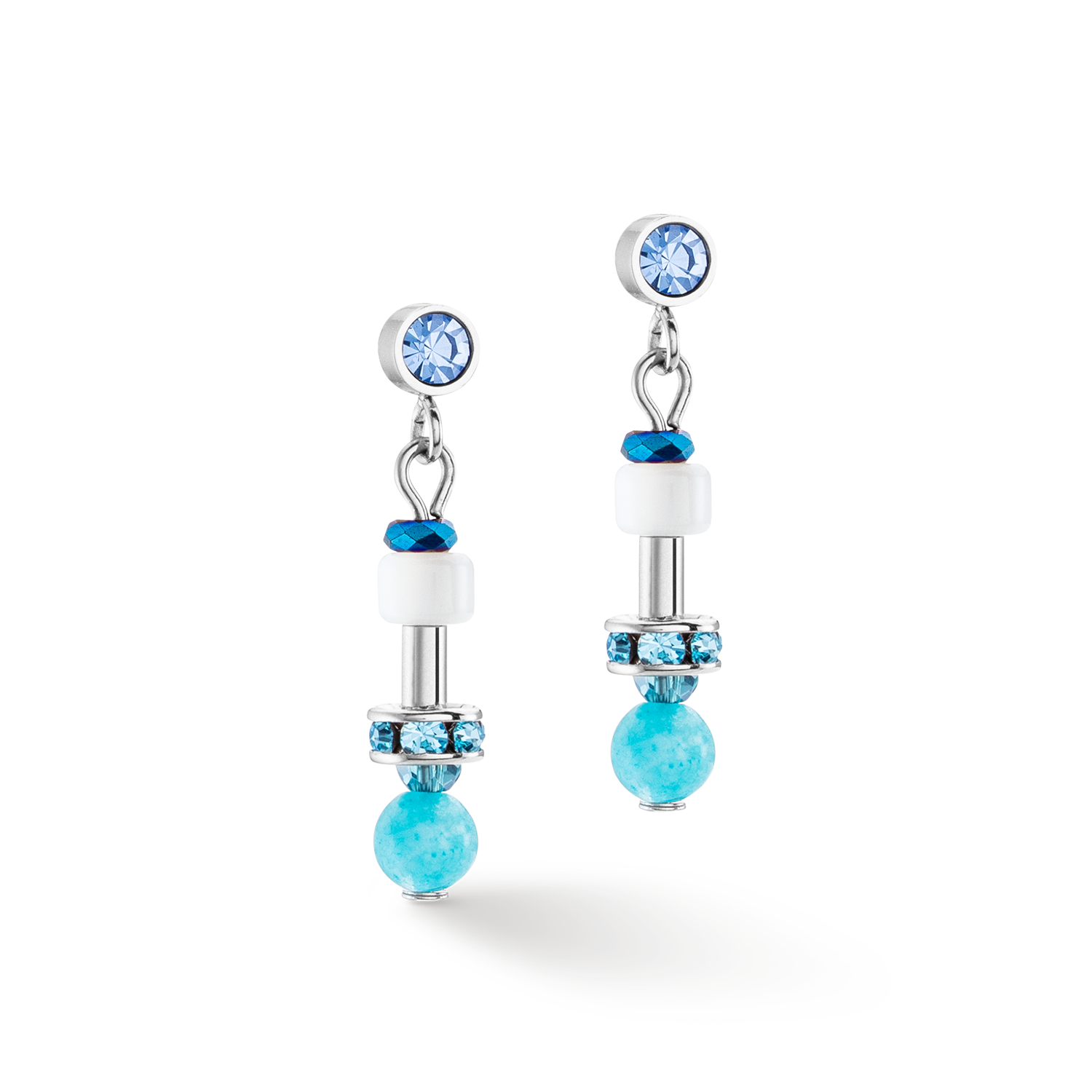 Boucles d'oreilles Princess Spheres Mix turquoise