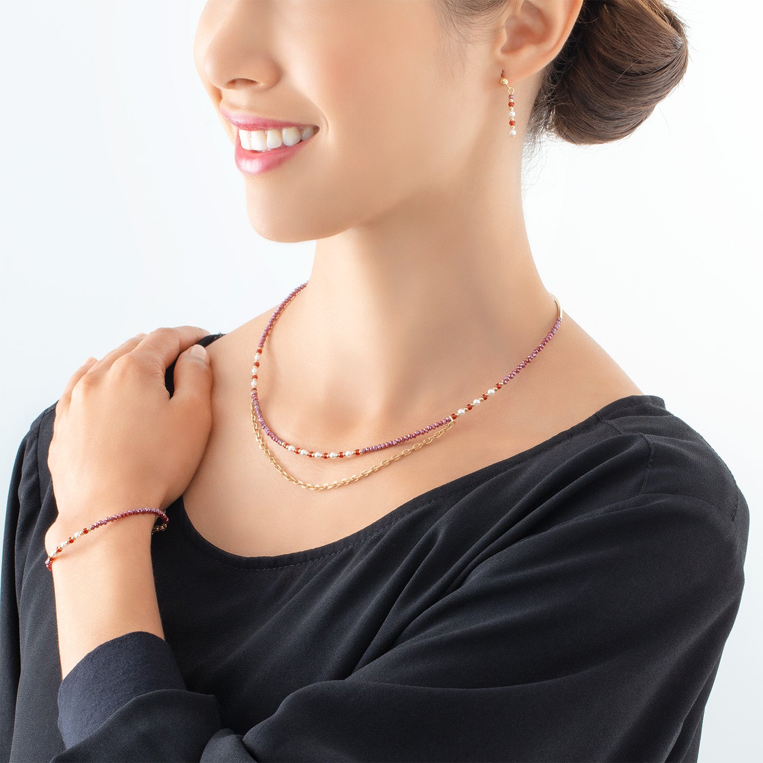 Collier Twinkle Princess or-rouge
