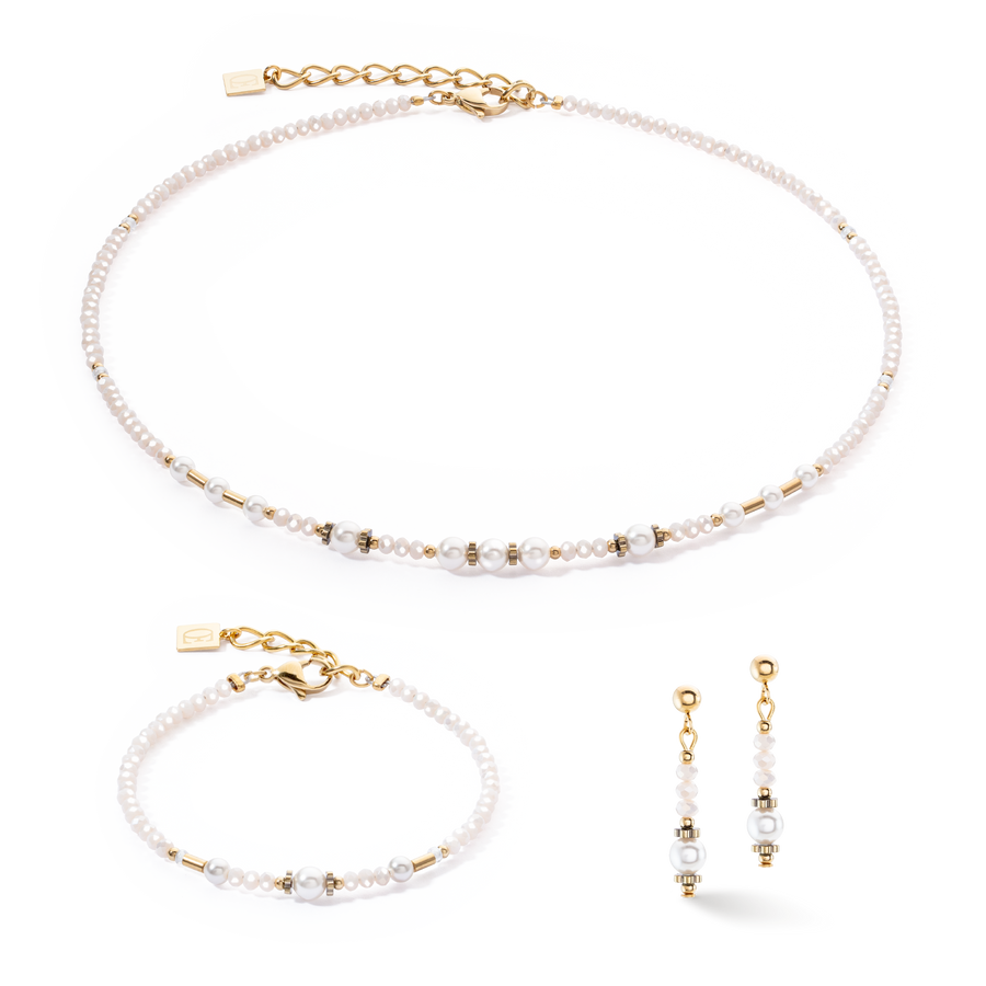 Collier Little Twinkle Pearl Mix blanc