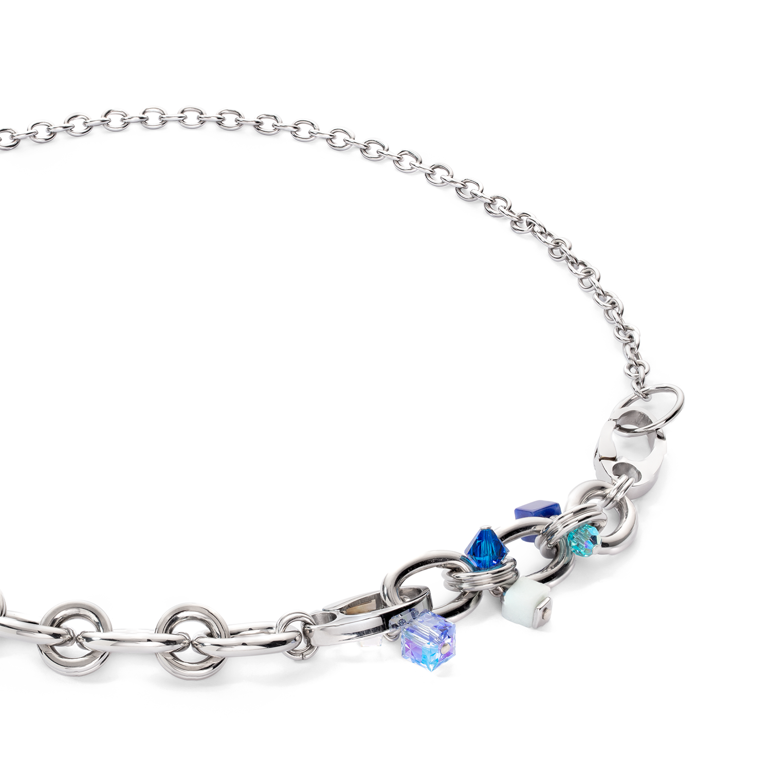 Collier Neptunes Treasure argent bleu