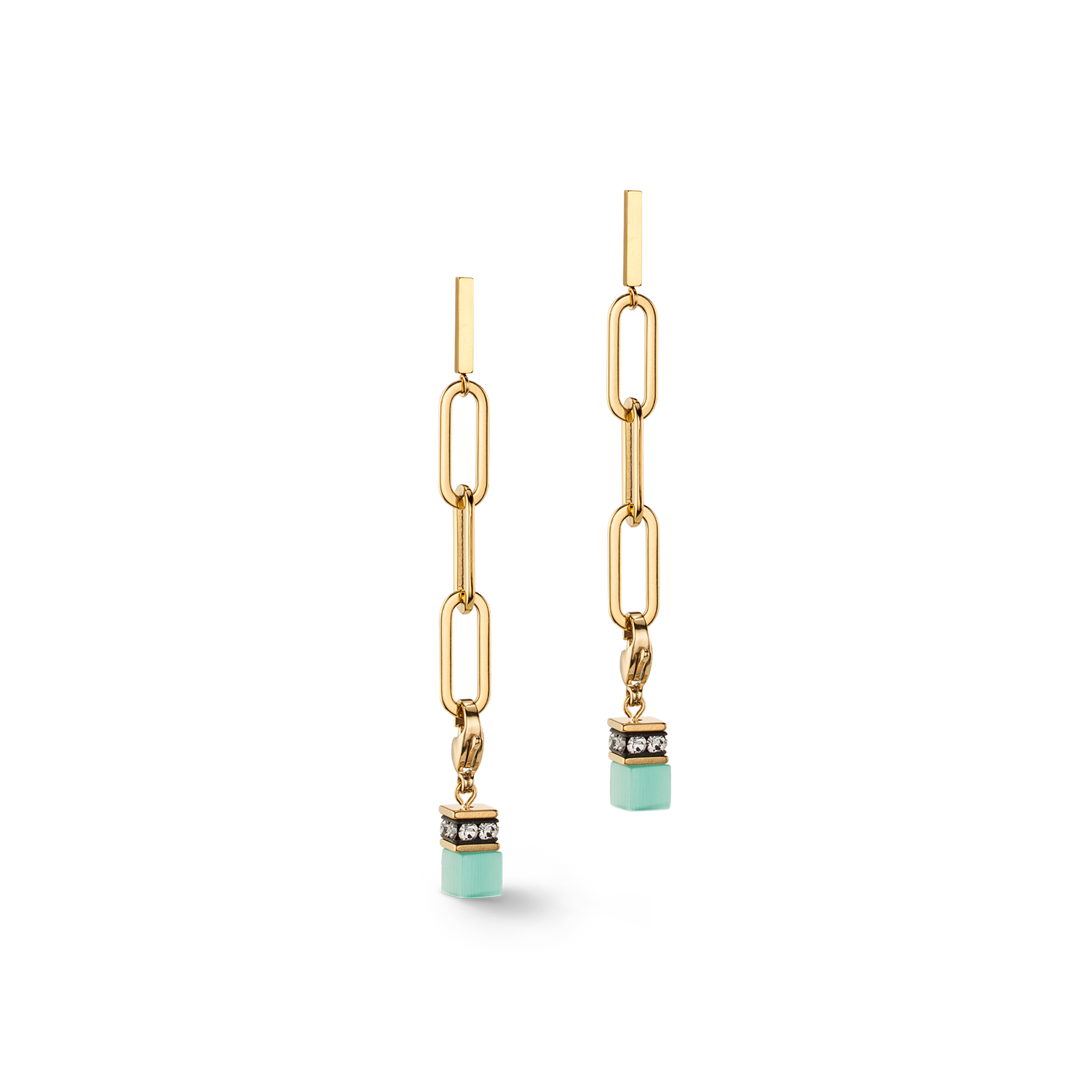 Boucles d'oreilles Happy Iconic Cube Charms or pastel