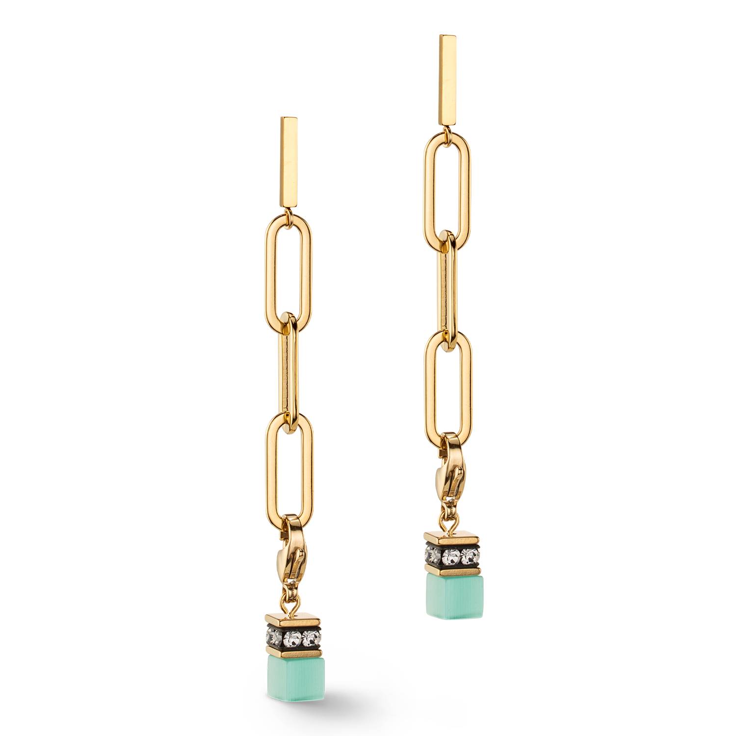 Boucles d'oreilles Happy Iconic Cube Charms or pastel