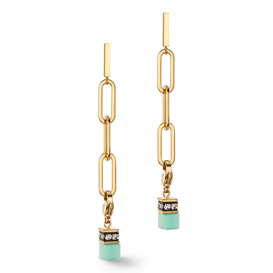 Boucles d'oreilles Happy Iconic Cube Charms or pastel