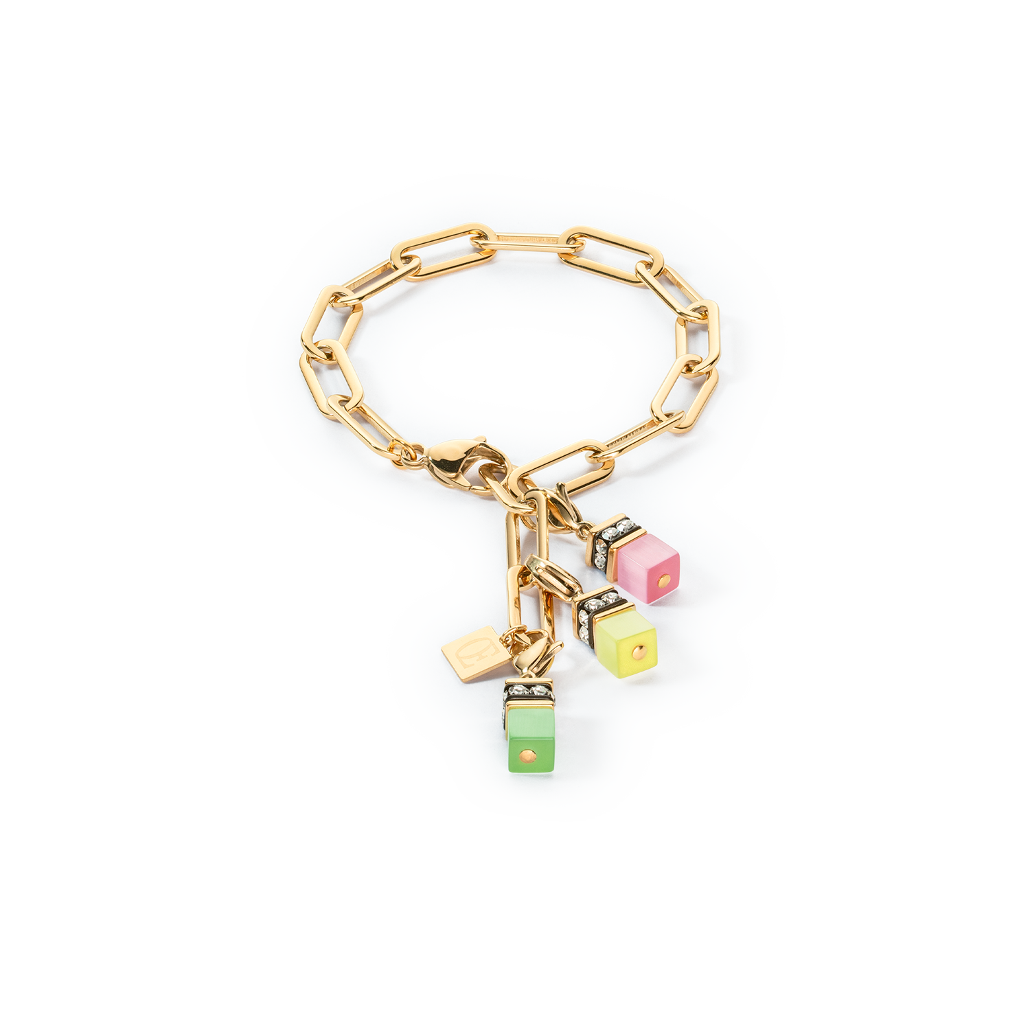 Bracelet Happy Iconic Cube Charms or pastel