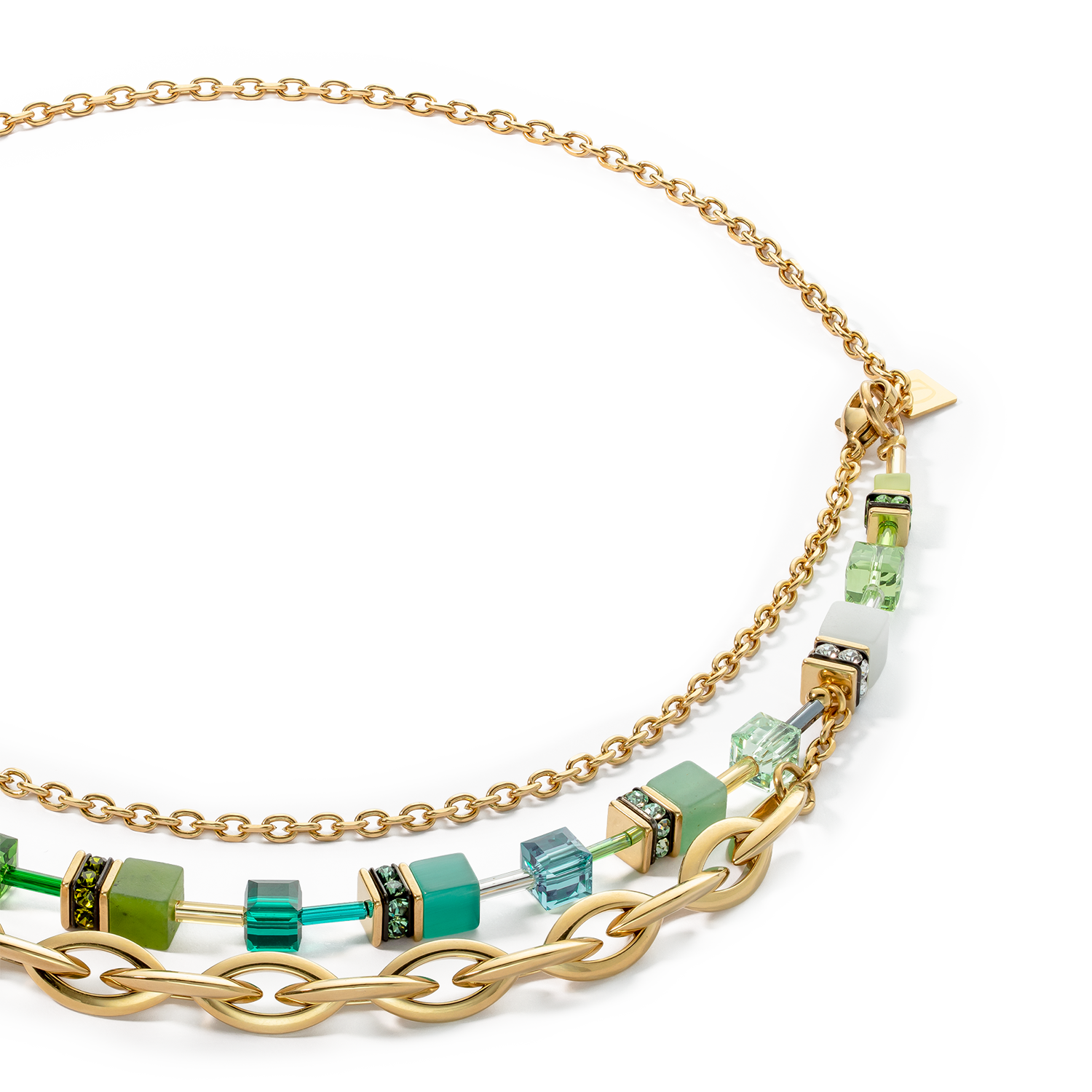 Collier GeoCUBE® Festive Layer or-vert