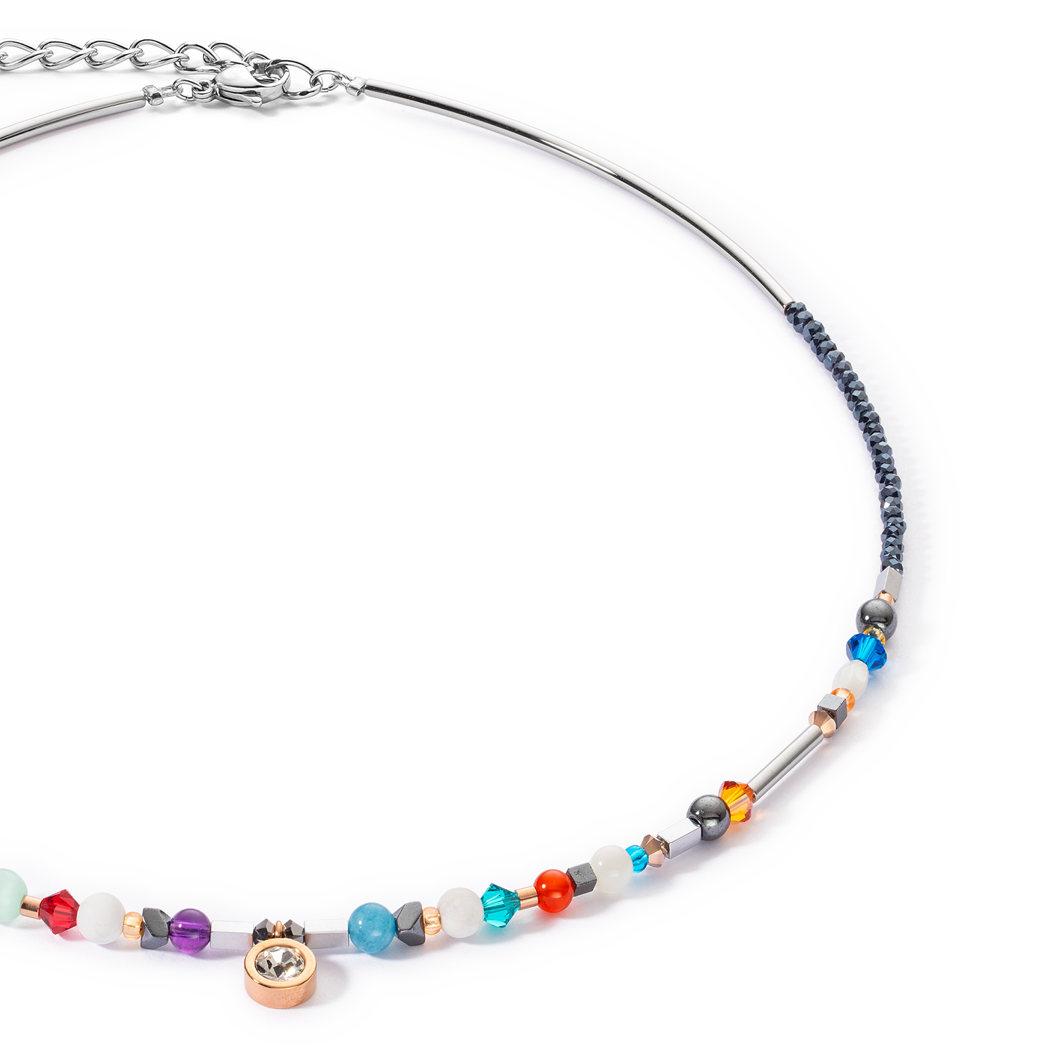 Collier Sparkling Dot Pierres Précieuses multicolore vintage