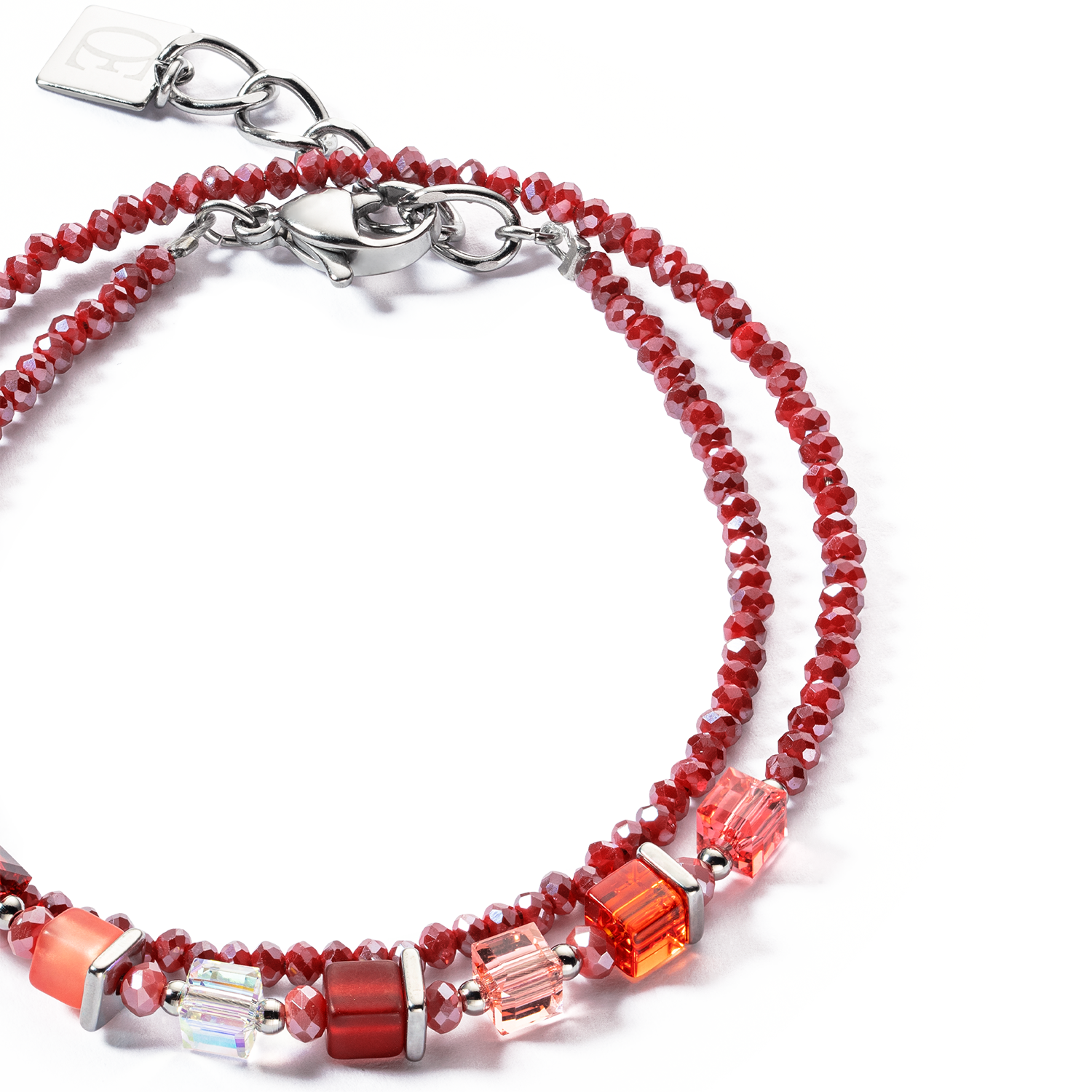 Joyful Colours Wrap bracelet argent rouge