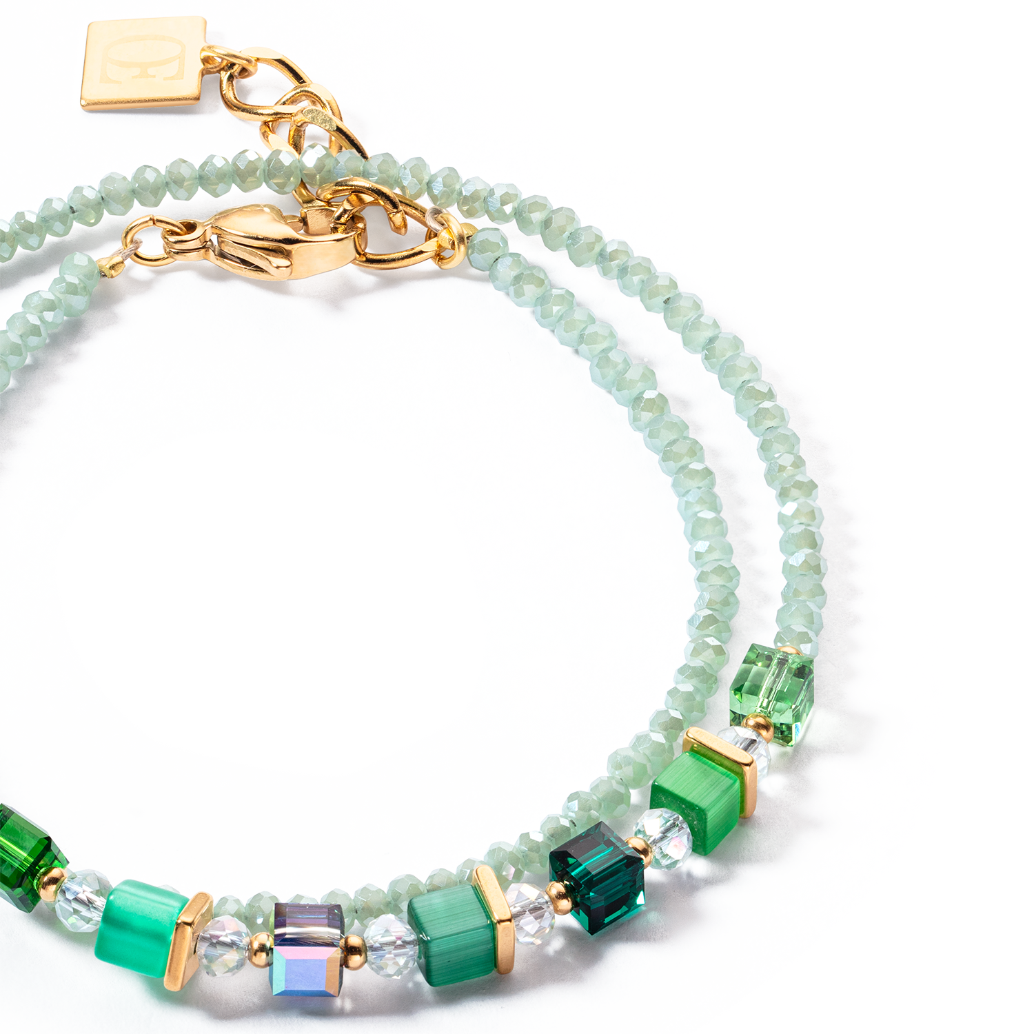 Joyful Colours Wrap bracelet or vert