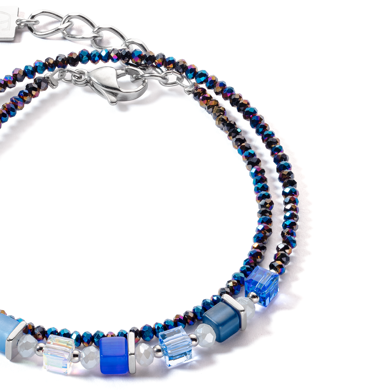 Joyful Colours Wrap bracelet argent bleu