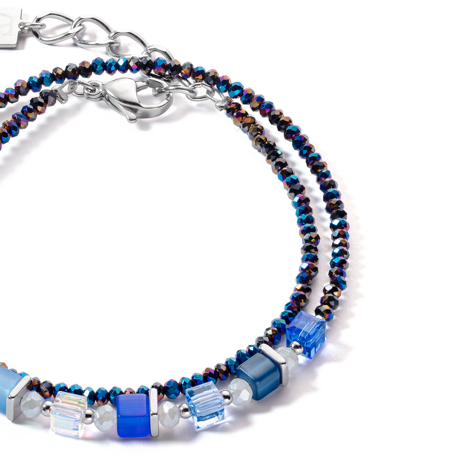 Joyful Colours Wrap bracelet argent bleu