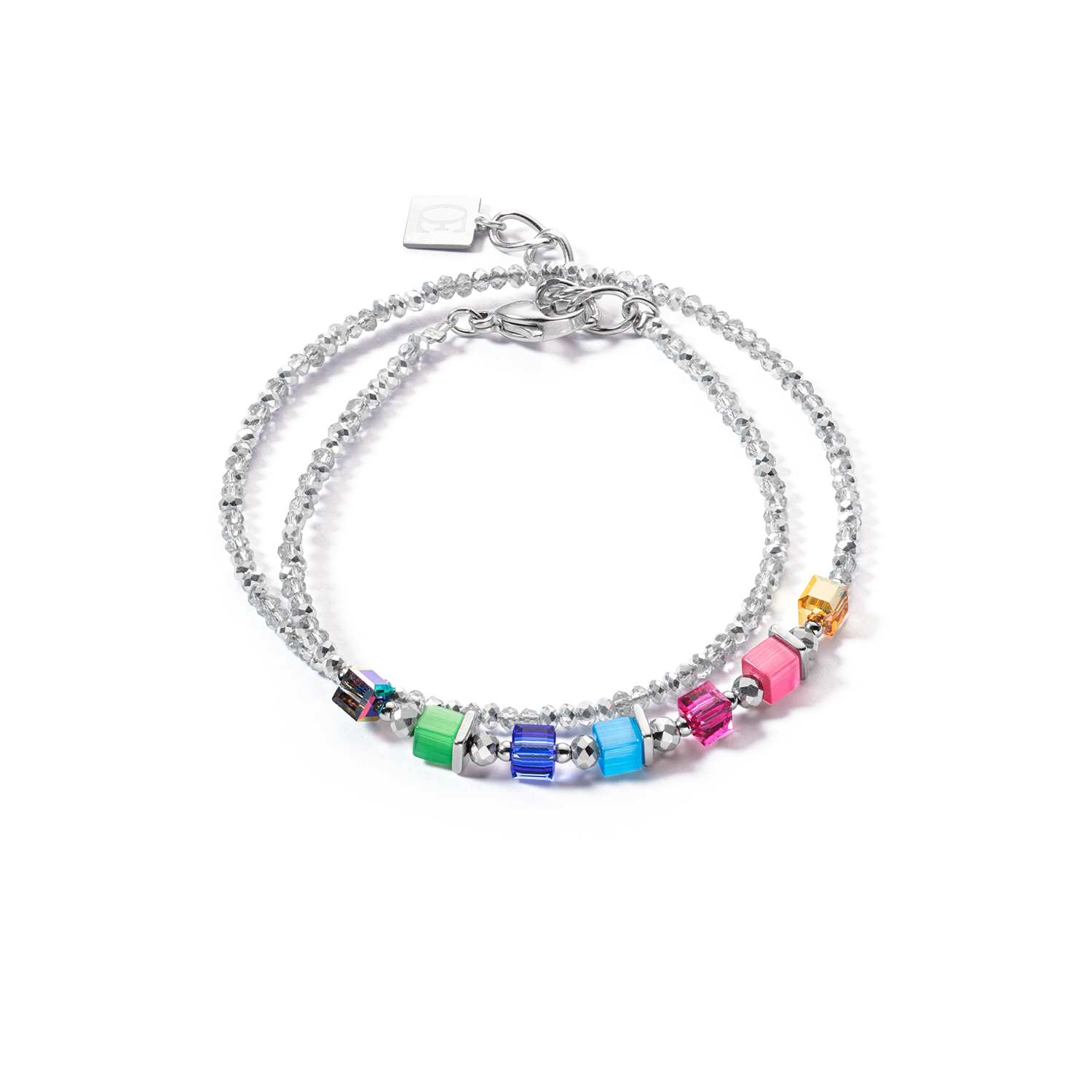 Joyful Colours Wrap bracelet argent rainbow
