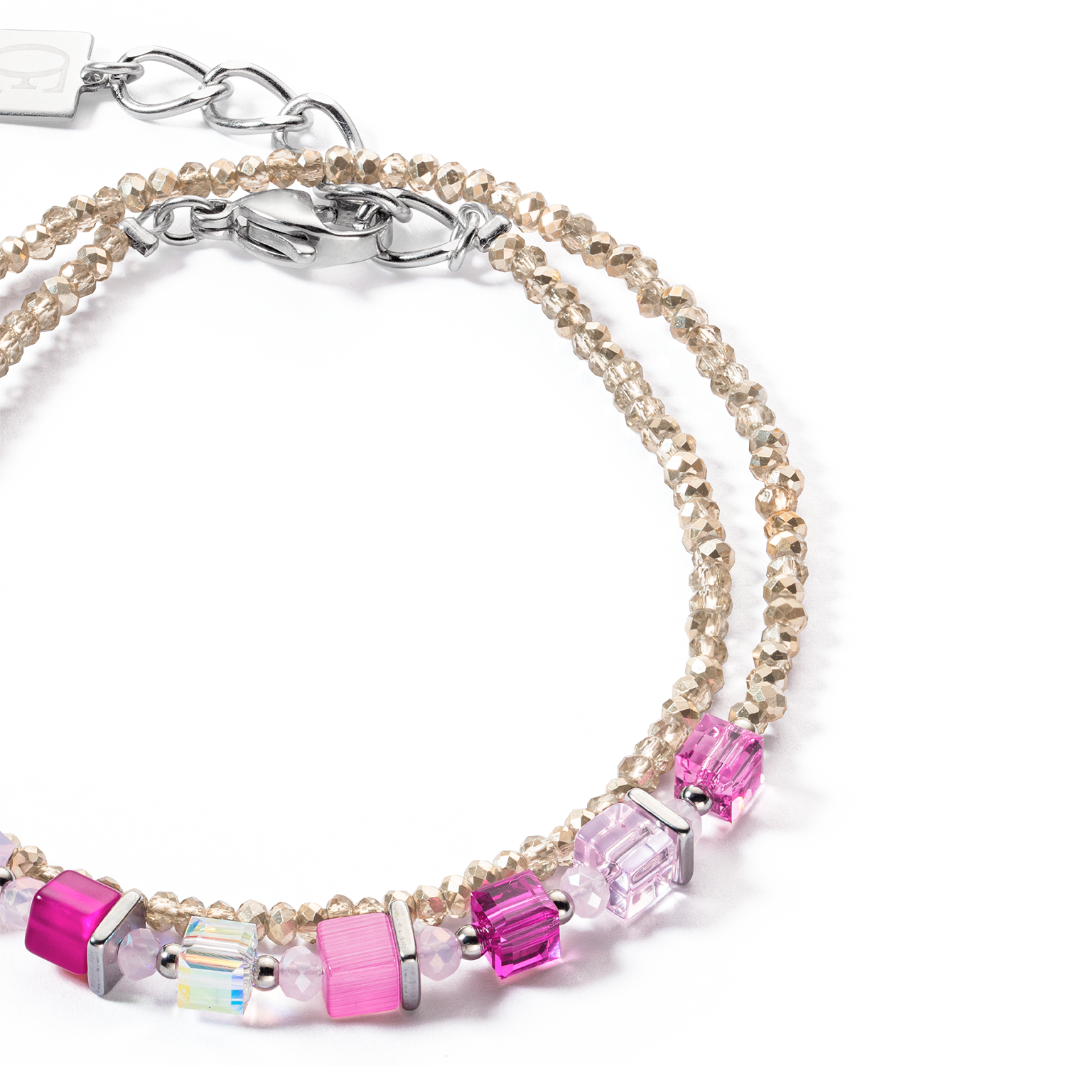 Joyful Colours Wrap bracelet argent rose