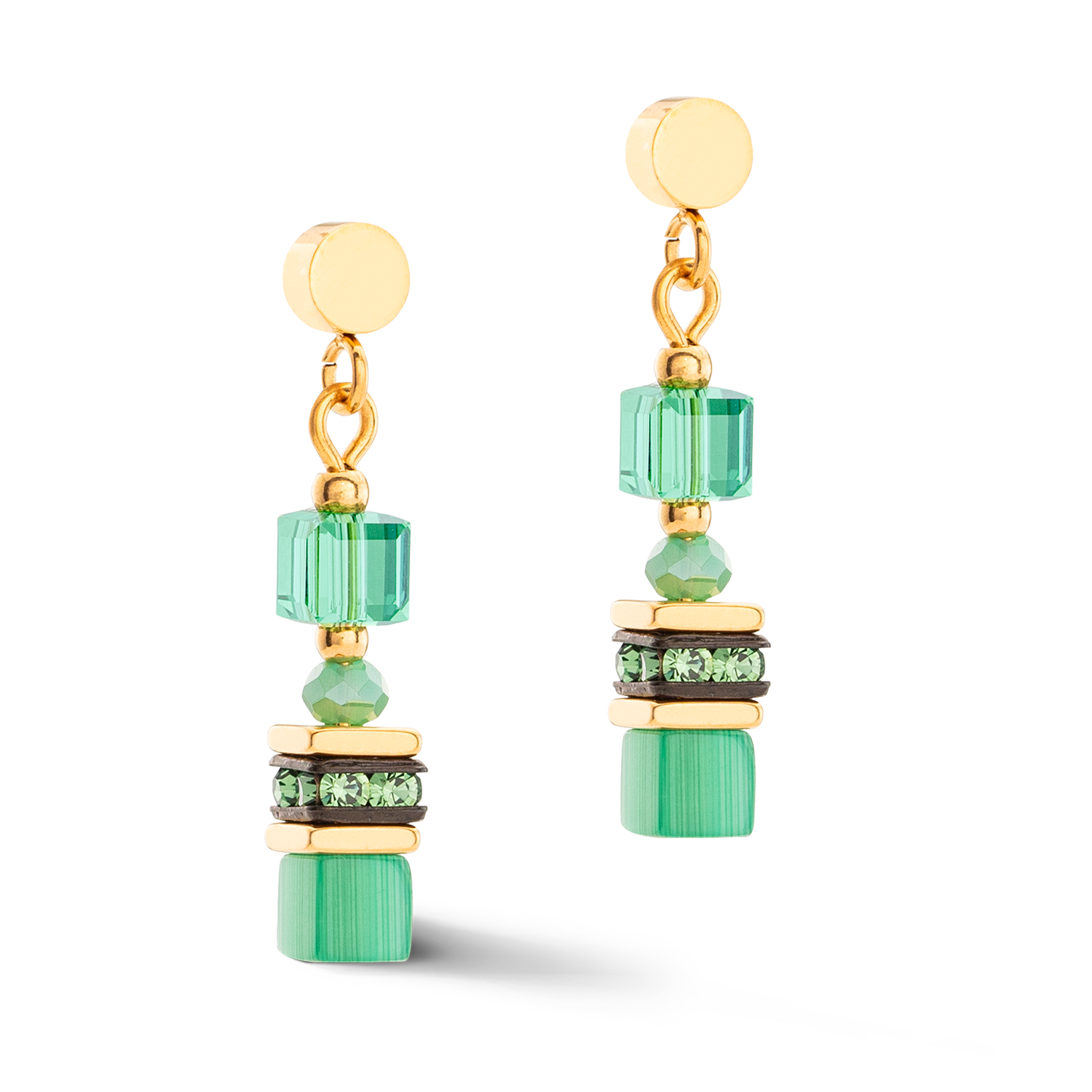 Boucles d'oreilles Mini Cubes vert