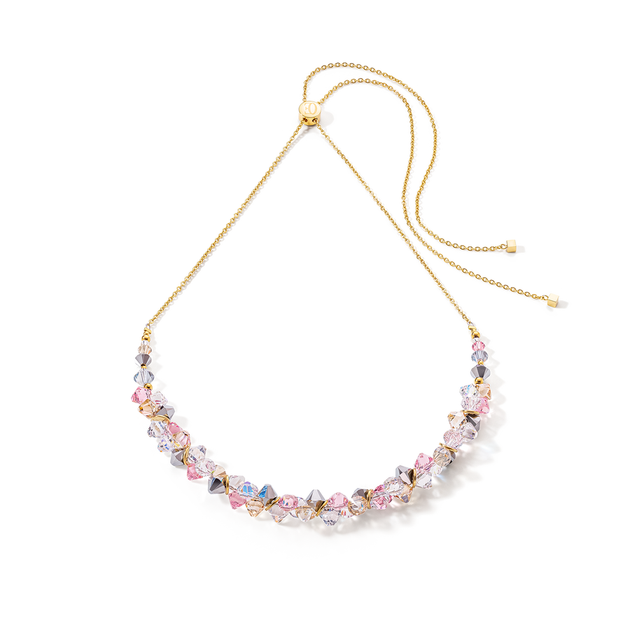 Collier Dancing Crystals or rose clair