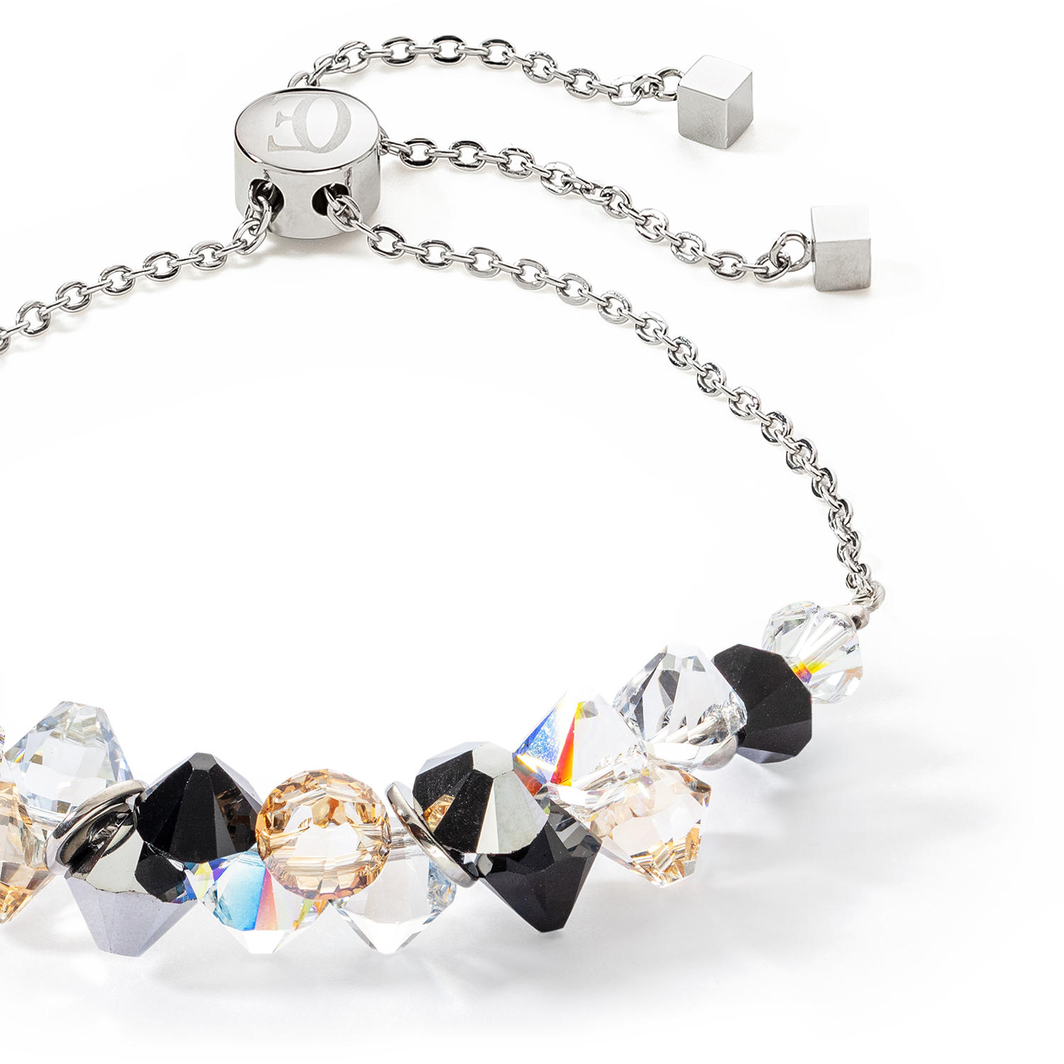 Bracelet Dancing Crystals argent noir