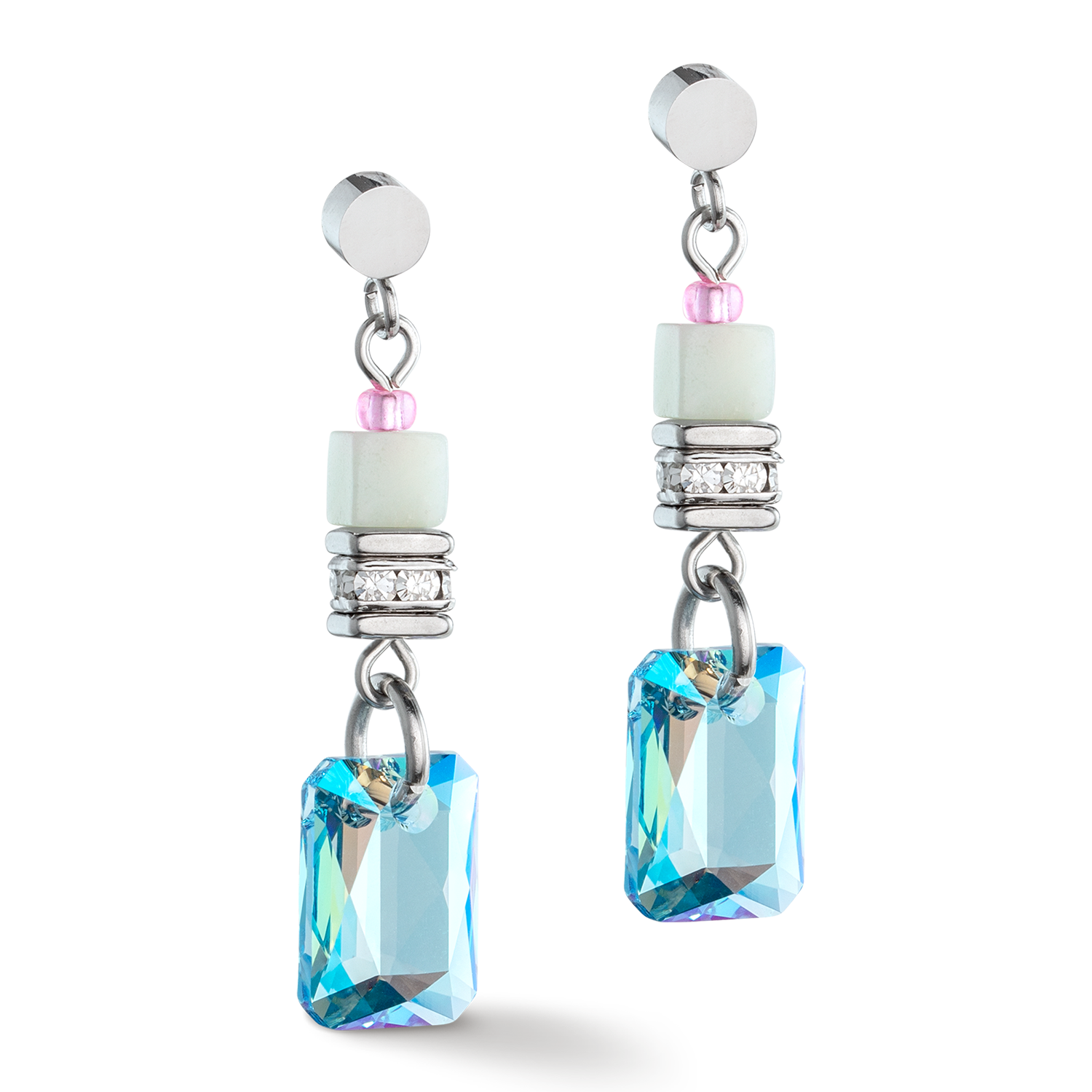 Boucles d'oreille GeoCUBE® Fusion Morning Dew