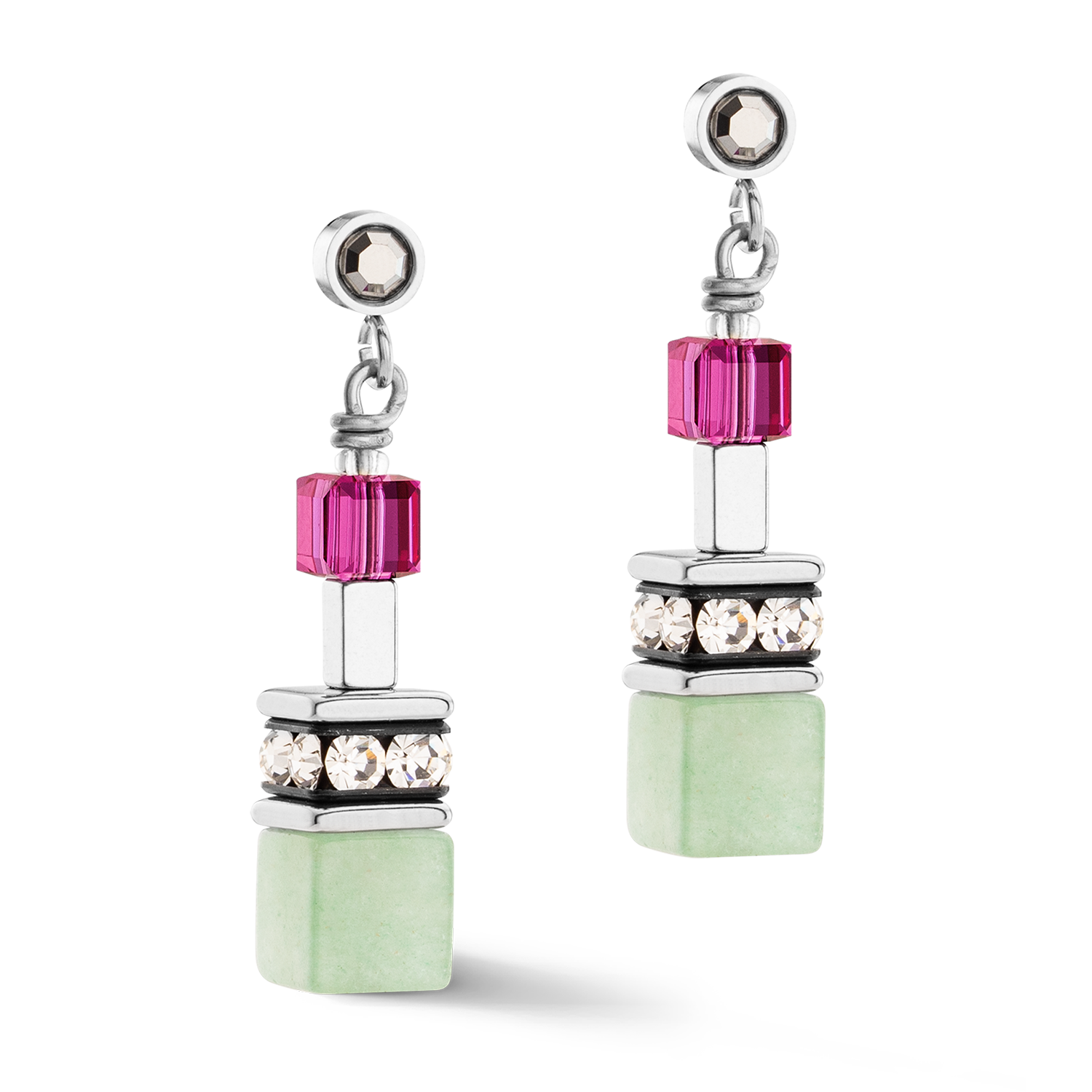 Boucles d’oreille GeoCUBE® Fusion Multicolore Gemstone