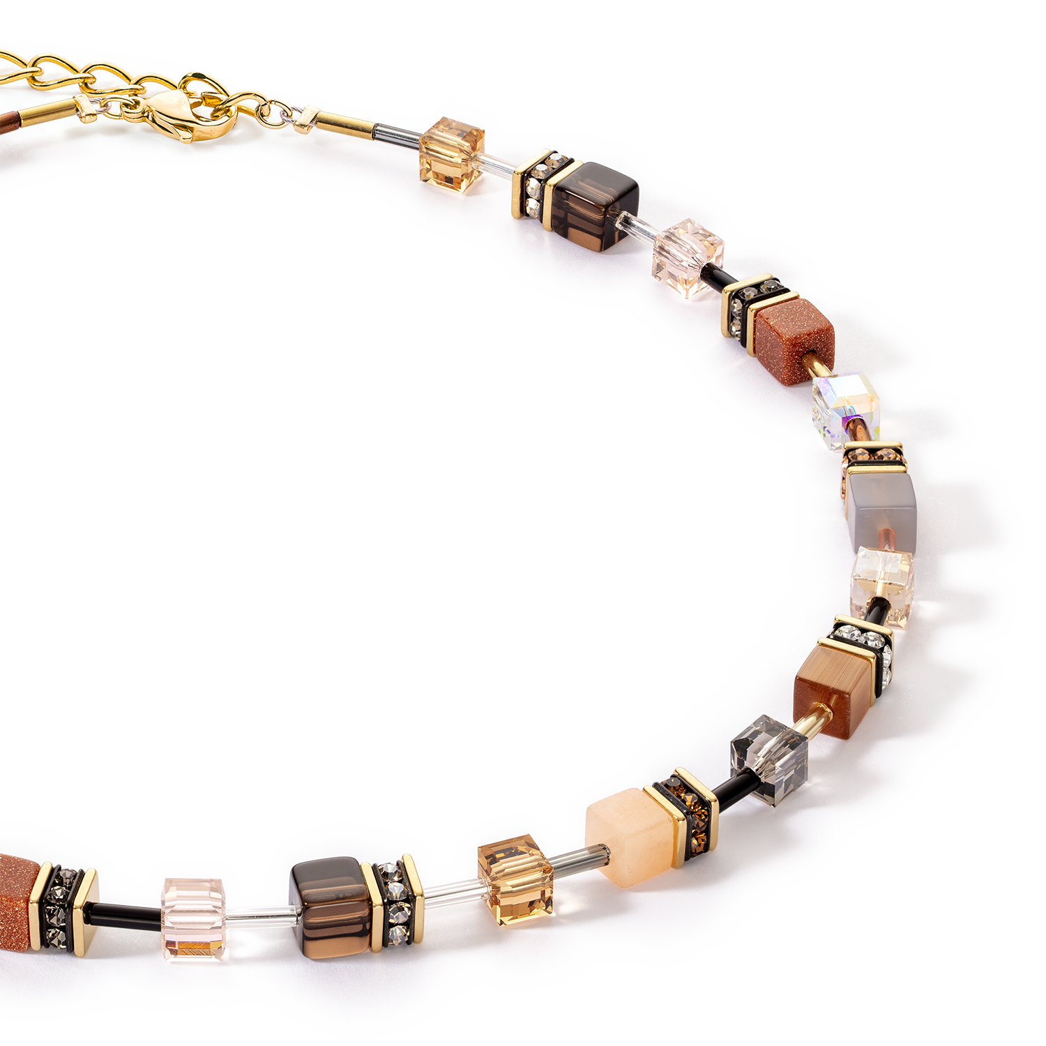 Collier GeoCUBE® Iconic Precious brun