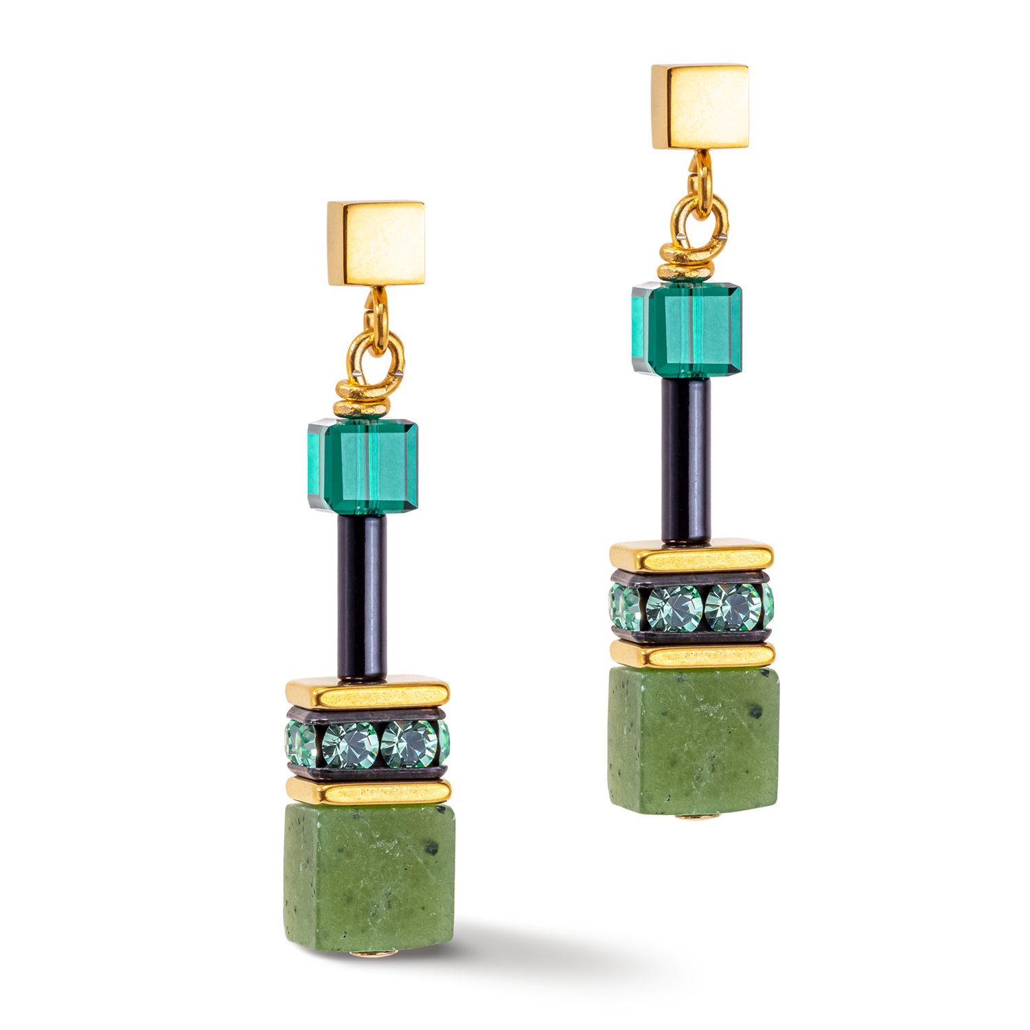 Boucles d'oreille GeoCUBE® Iconic Precious vert