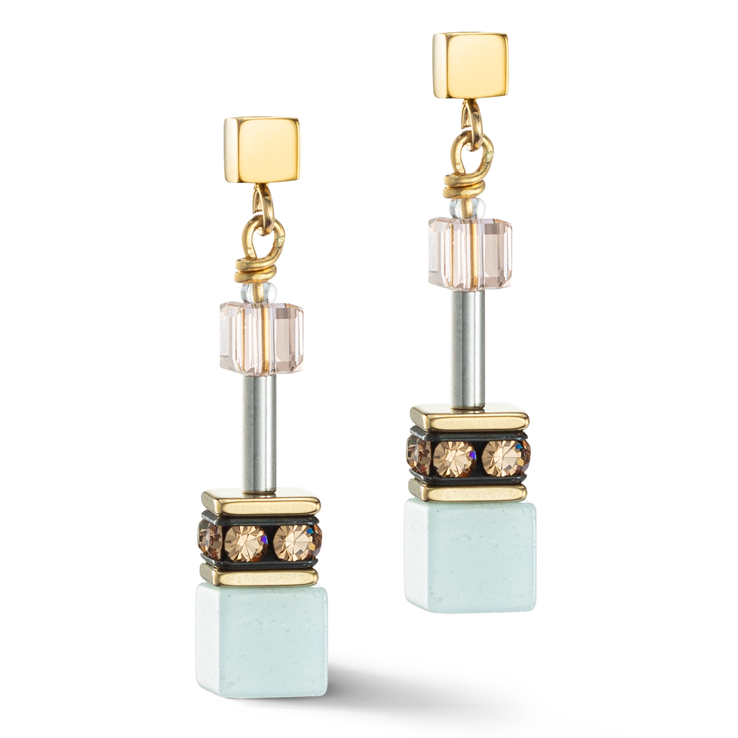 Boucles d'oreille GeoCUBE® Iconic Precious multicolour gentle