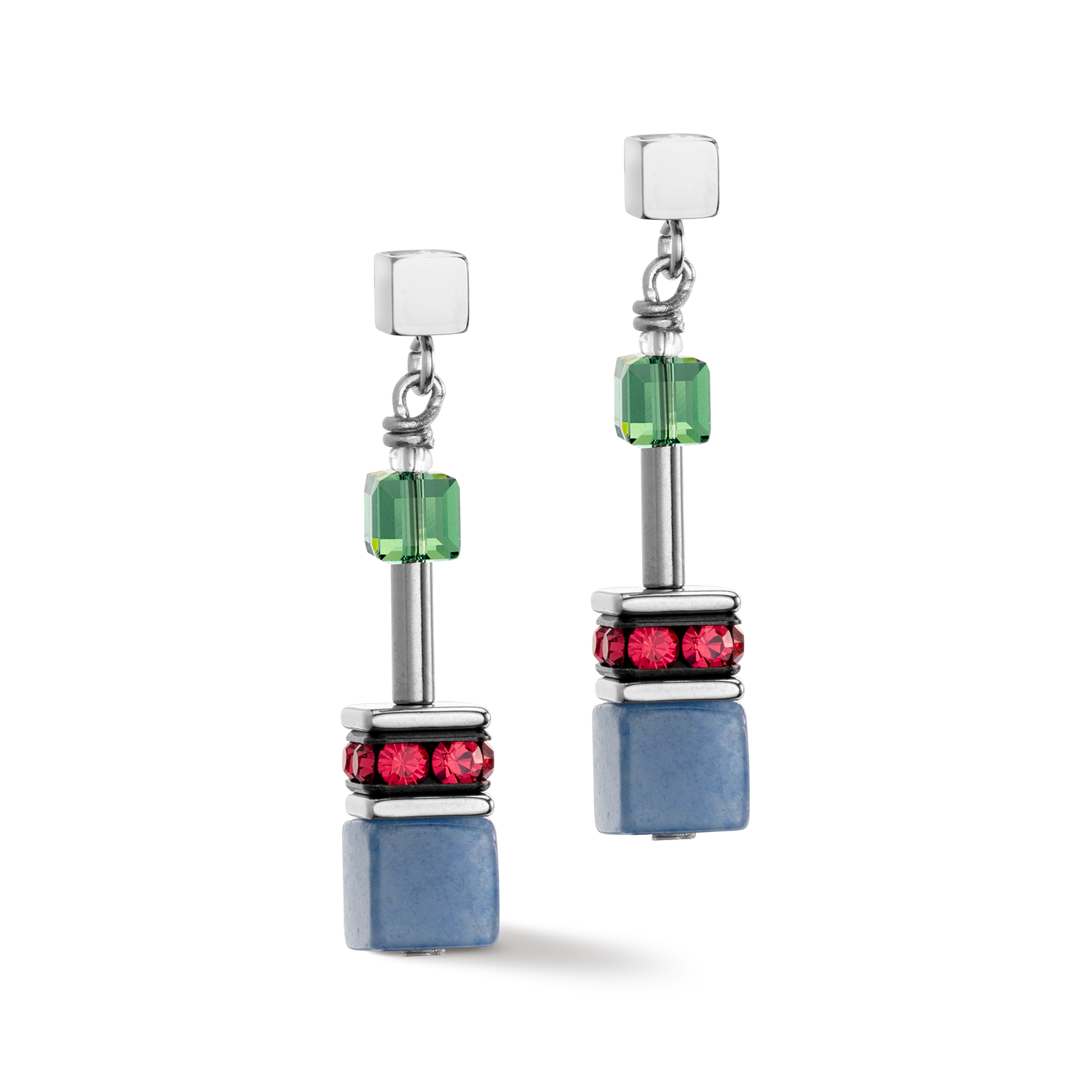 Boucles d'oreille GeoCUBE® Iconic Precious Multicolour Delight