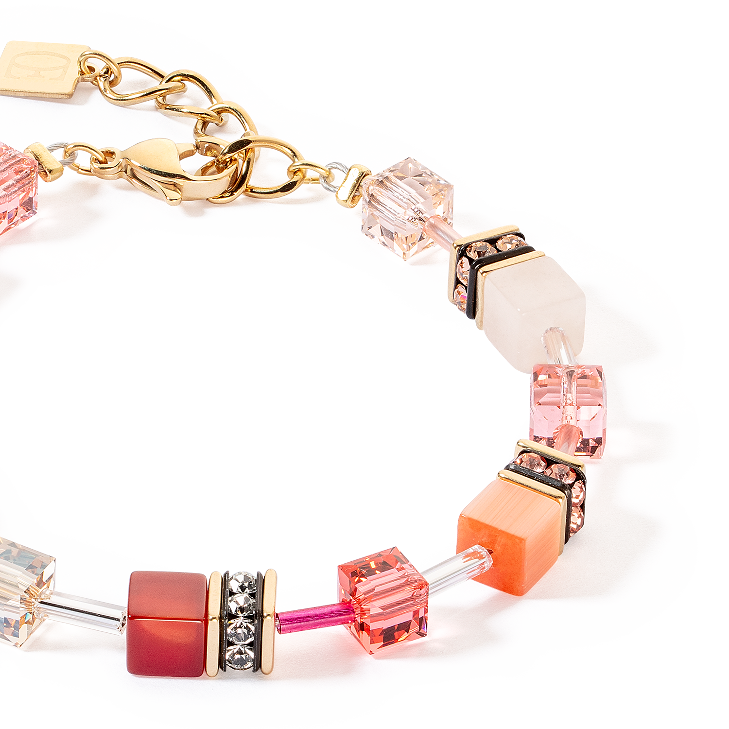 Bracelet GeoCUBE® Iconic Precious rouge-beige