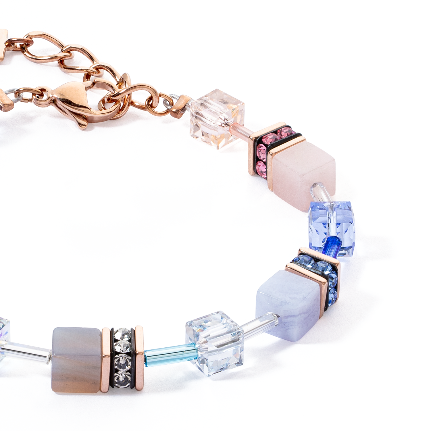 Bracelet GeoCUBE® Iconic Precious bleu clair-beige