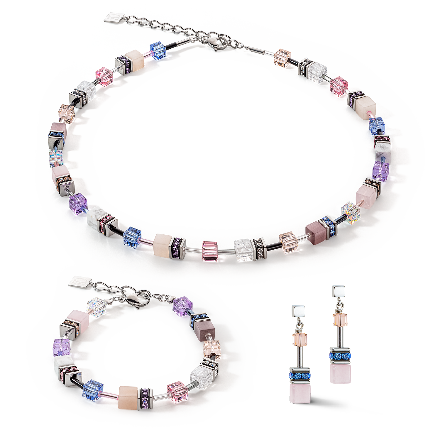 Bracelet GeoCUBE® Iconic Precious lilas-bleu