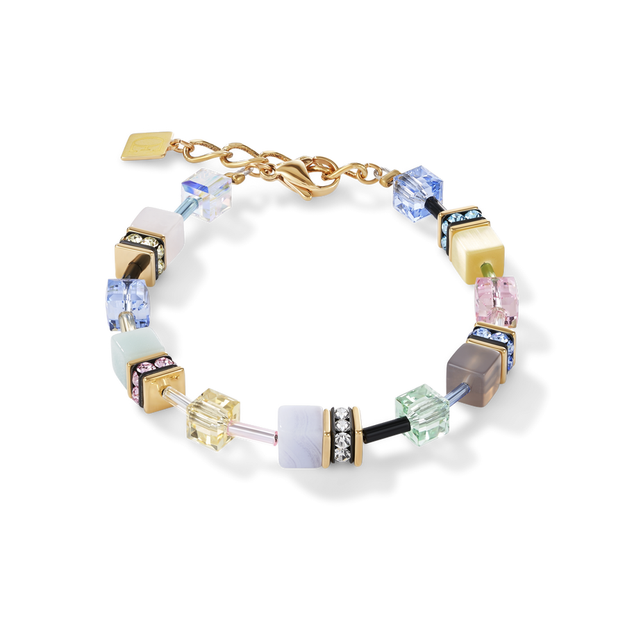 Bracelet GeoCUBE® Swarovski® Crystals & Gemstones multicolour romance