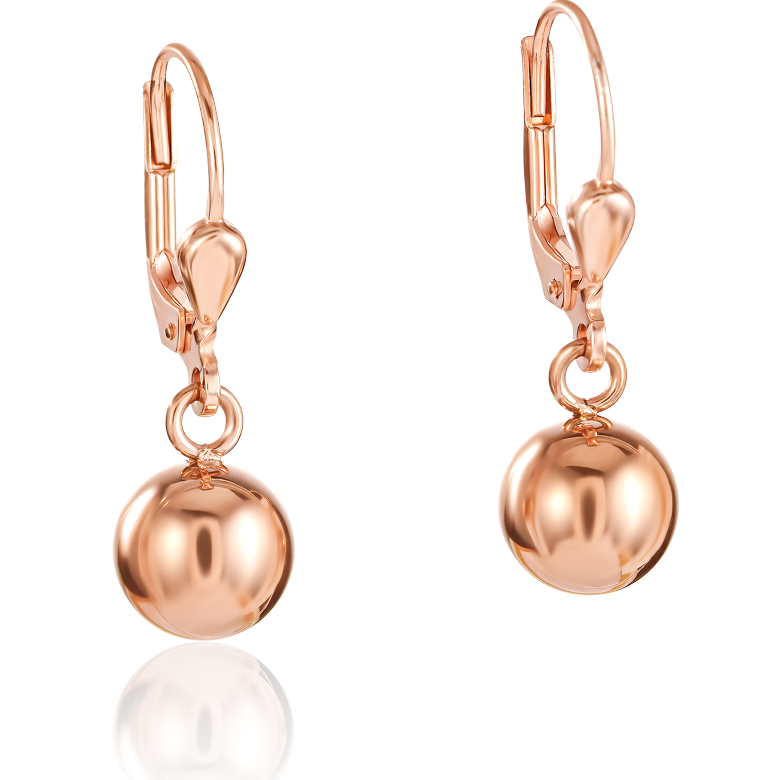 Boucles d'oreille hématite & acier or rose