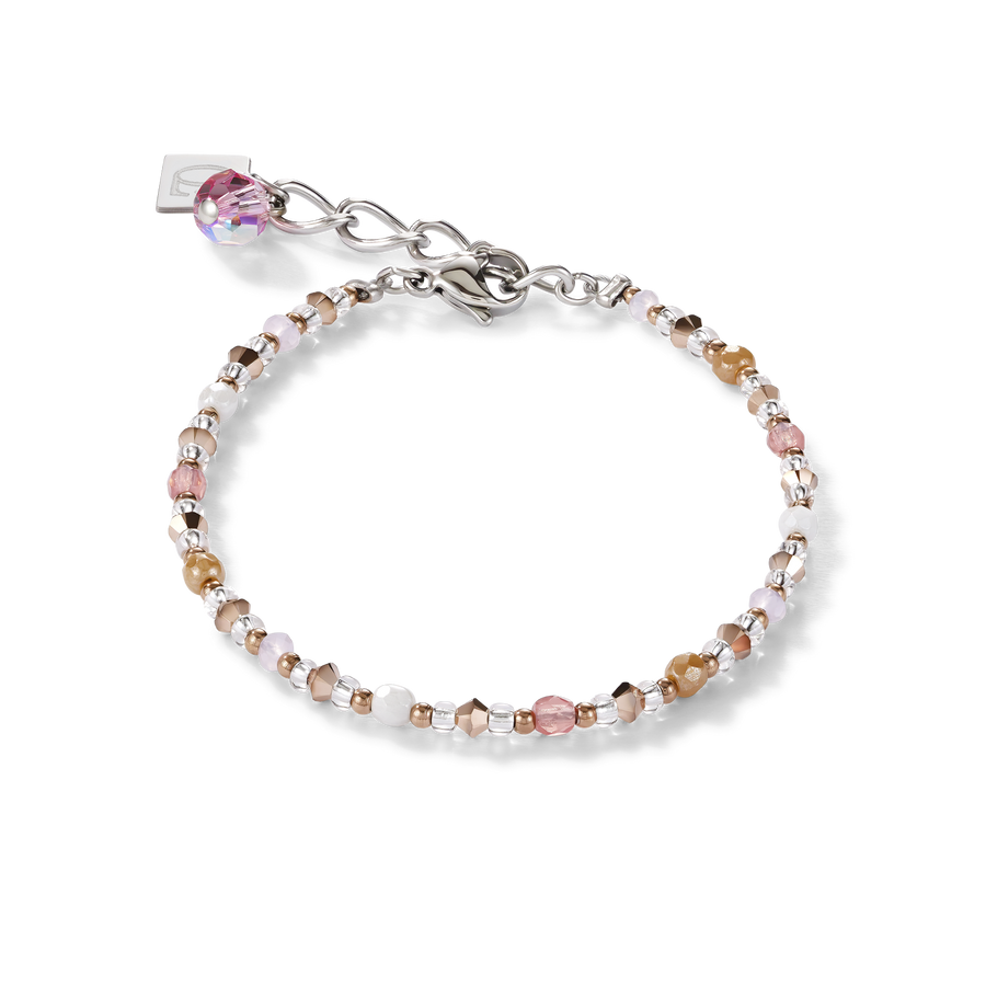 Bracelet Swarovski® Crystals & stainless steel light rose