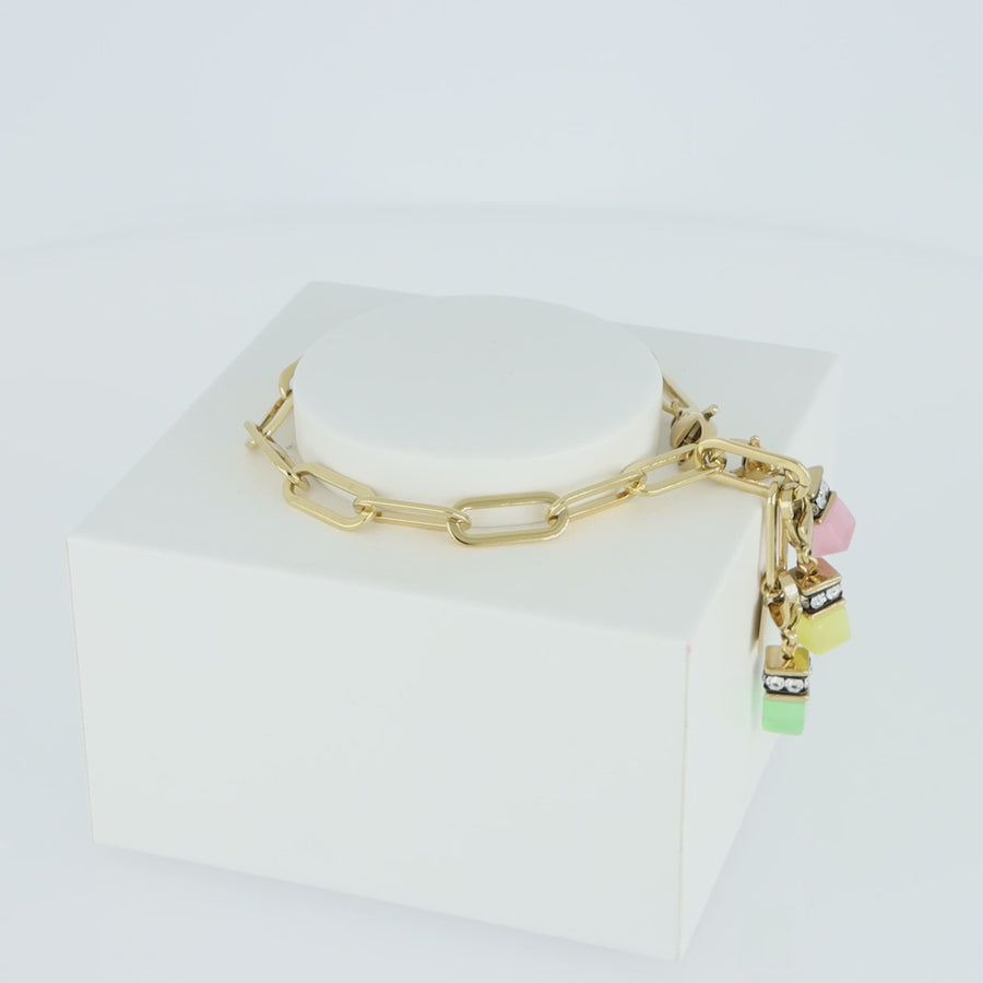 Bracelet Happy Iconic Cube Charms or pastel