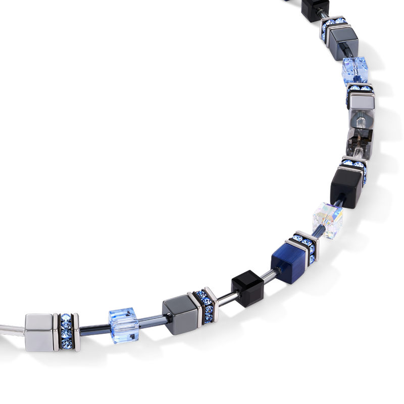 Collier GeoCUBE® medium bleu