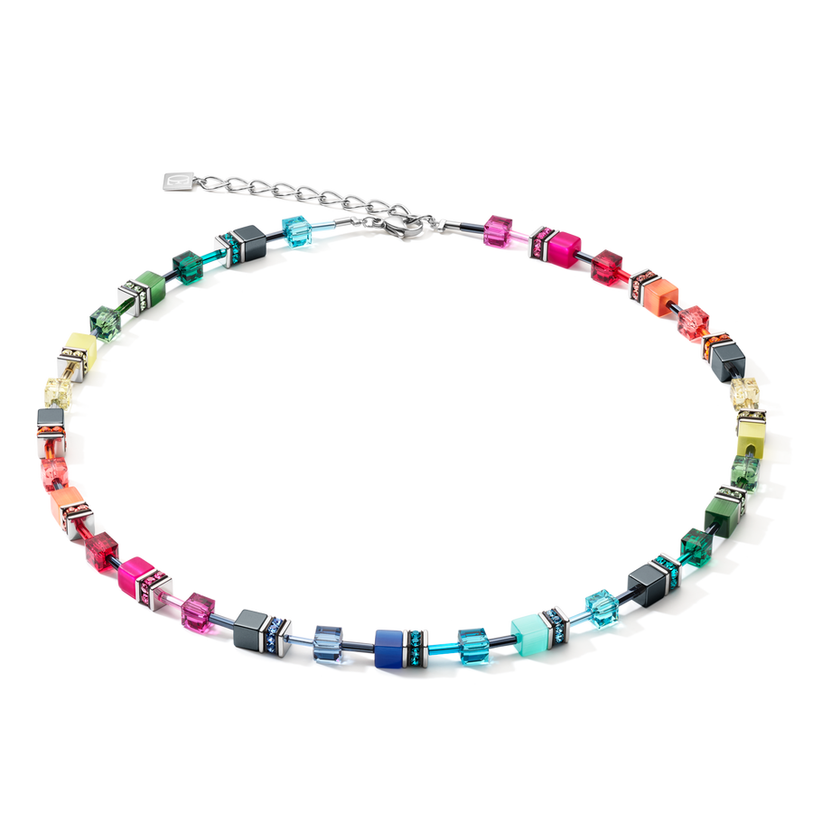 Collier GeoCUBE® medium multicolore rainbow