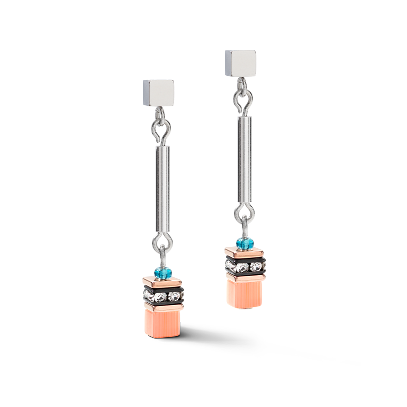 Earrings GeoCUBE® minimalist frontline multicolour motion