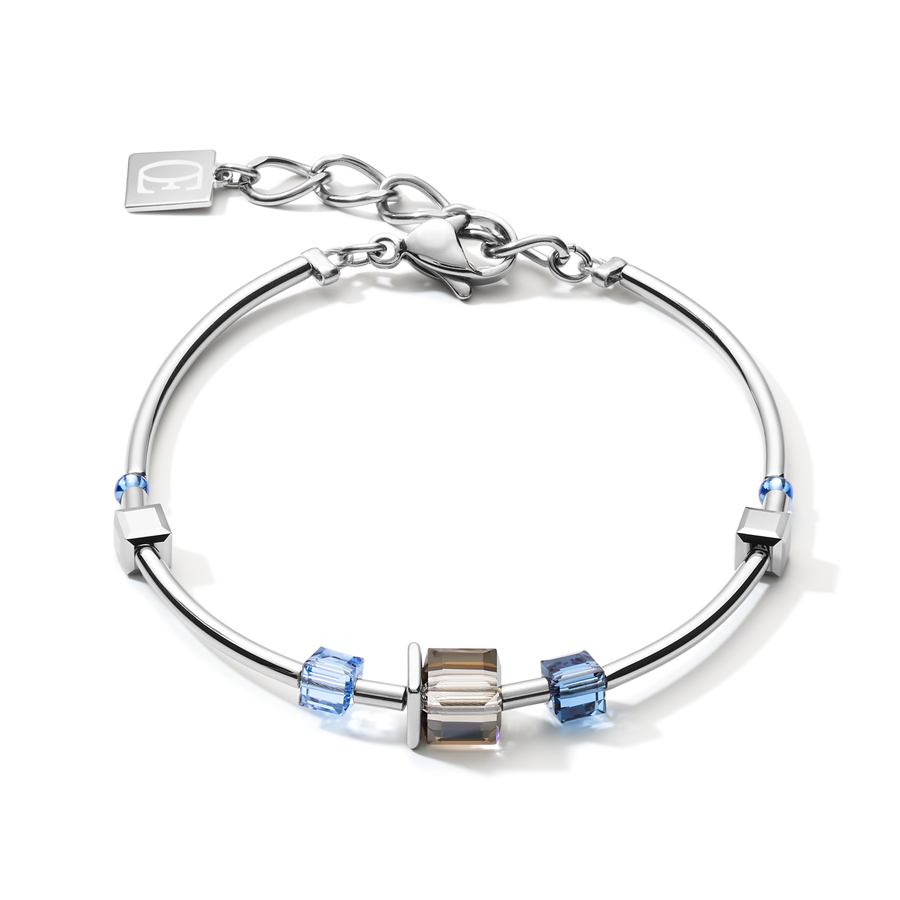 Bracelet GeoCUBE® minimaliste cristaux bleu