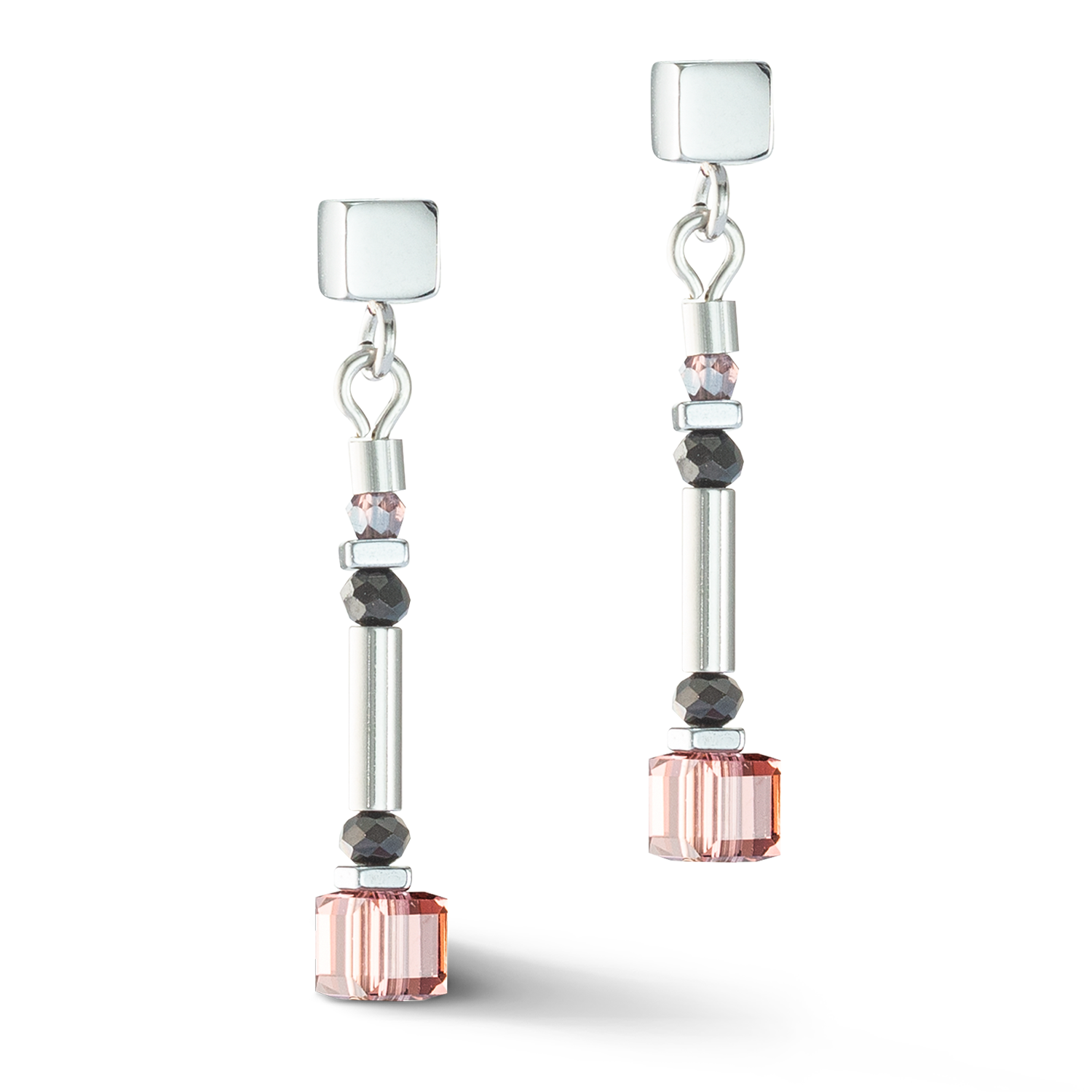 Boucles d'oreille Cube Story Minimalistic Sparkling Multicolour Art Nouveau