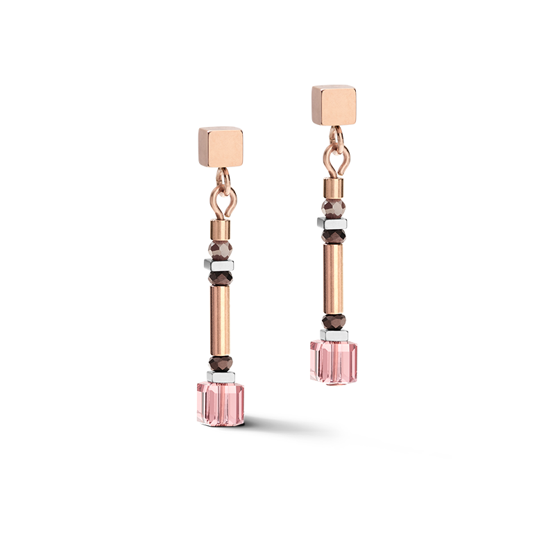 Boucles d'oreille GeoCUBE® shades of pink-lilac