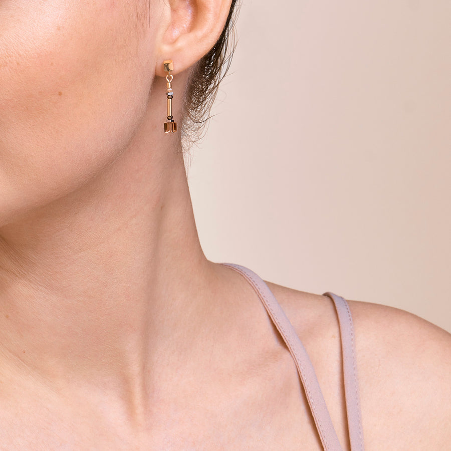Boucles d'oreille GeoCUBE® shades of pink-lilac