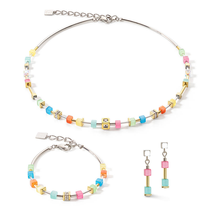 Collier Cube Story Delicate multicolor spring