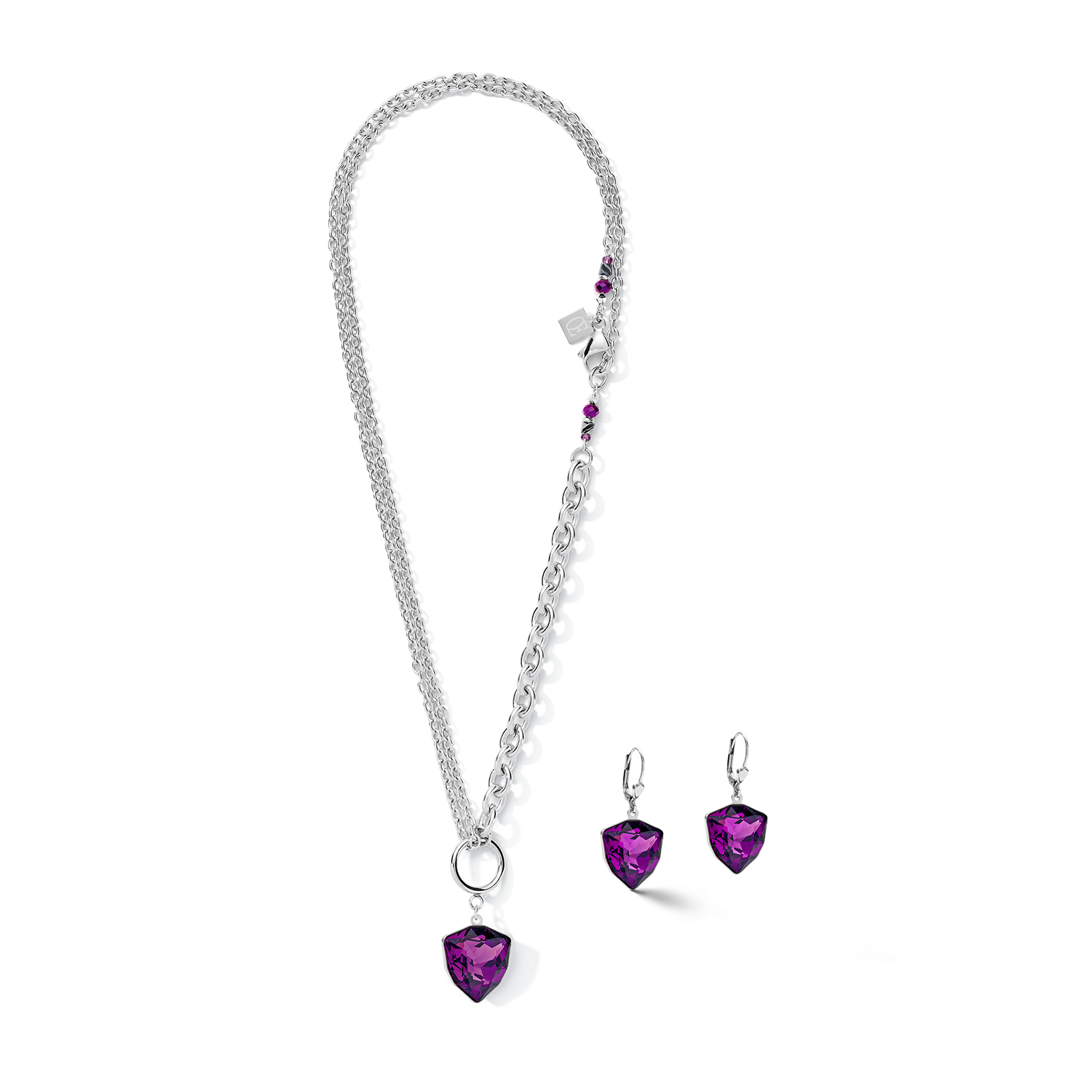 Collier Magic crystal & chunky chain amethyst