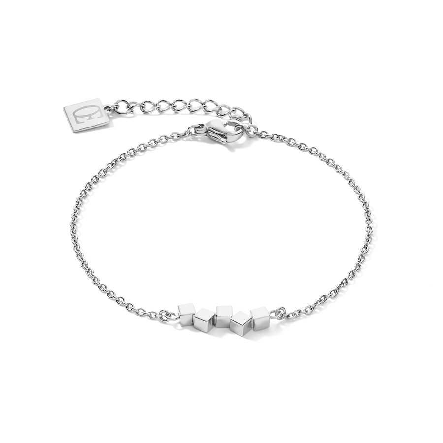 Bracelet Dancing GeoCUBE® small stainless steel silver