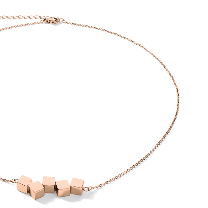 Collier Dancing GeoCUBE® acier or rose